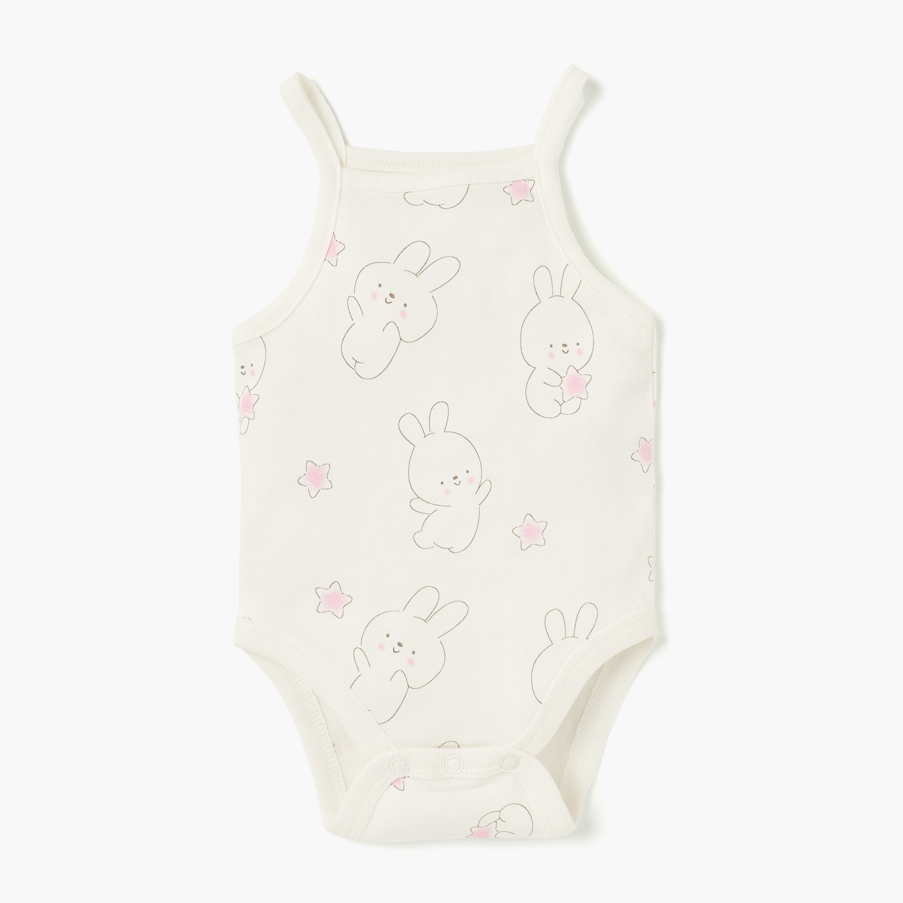 Juniors Printed Sleeveless Bodysuit - Set of 3-baby-girls-clothing-bodysuits-image-3