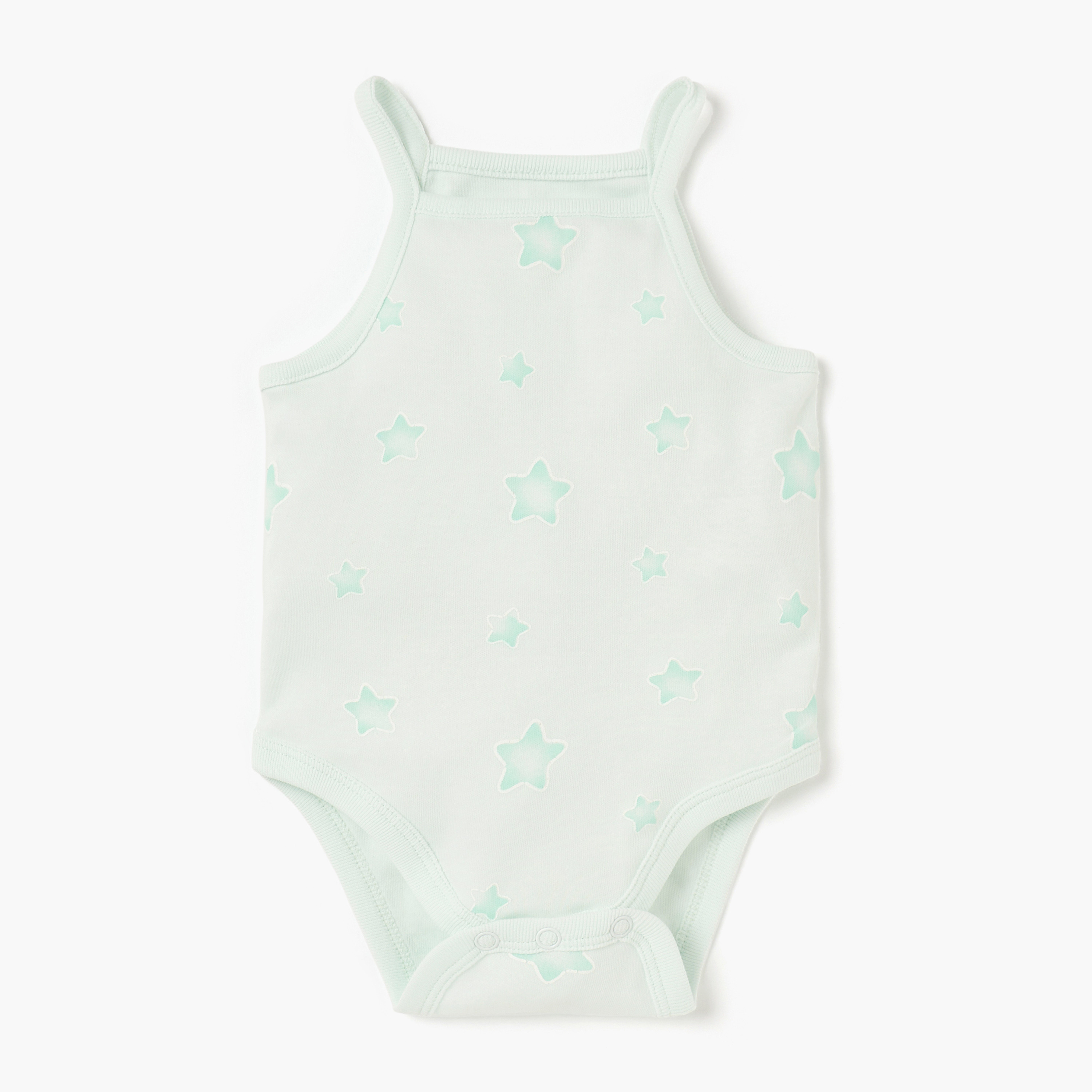 Juniors Printed Sleeveless Bodysuit - Set of 3-baby-girls-clothing-bodysuits-image-4