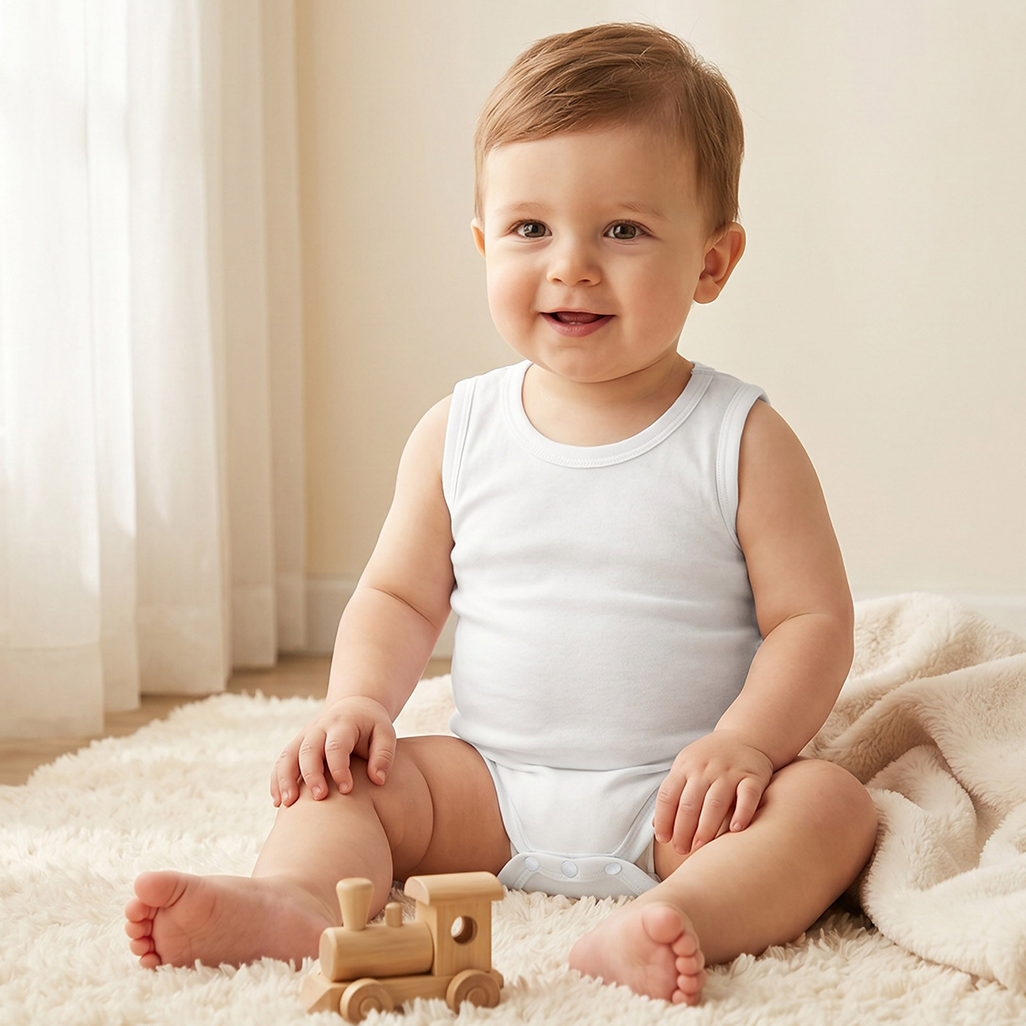 Juniors Solid Sleeveless Bodysuit with Snap Button Closure - Set of 7-baby-boys-clothing-bodysuits-image-2