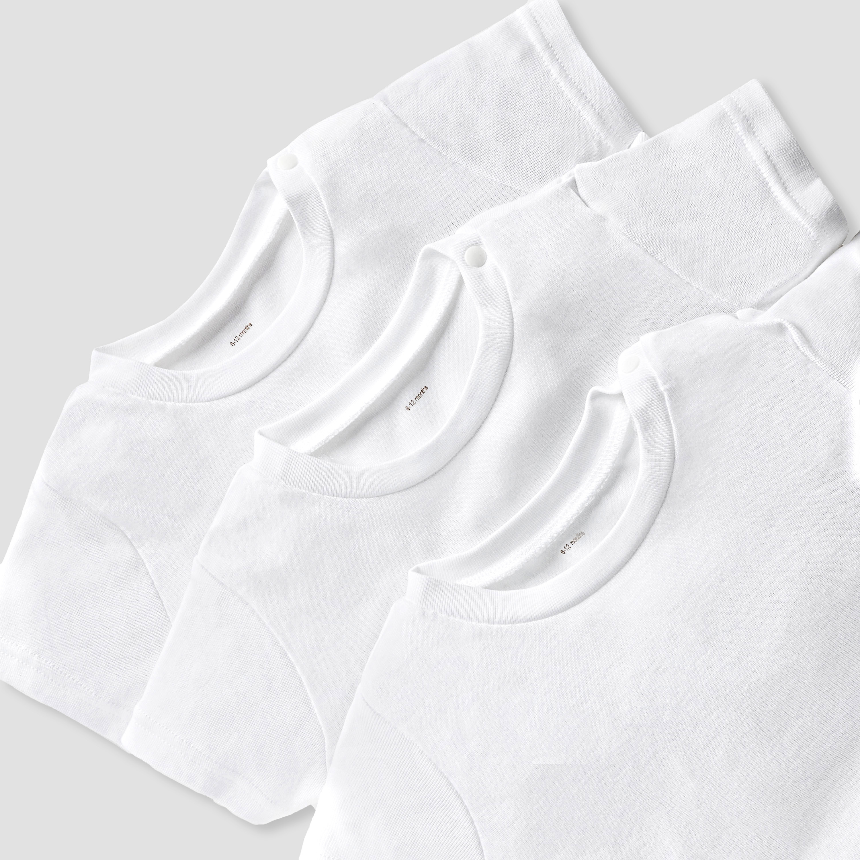 Love Earth Solid Organic T-shirt with Short Sleeves - Set of 3-baby-boys-clothing-tshirtsandpolos-image-3