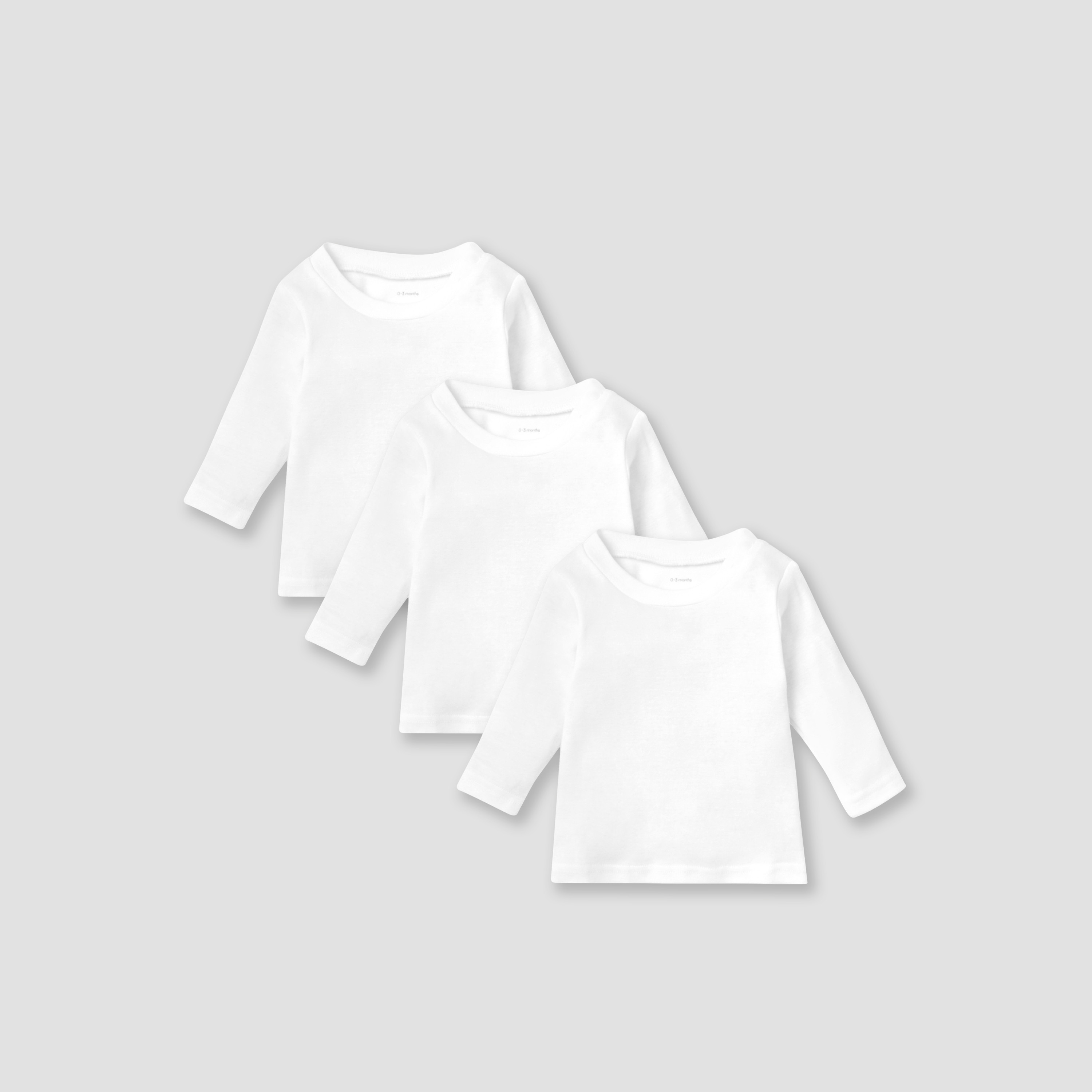 Love Earth Solid Round Neck Organic T-shirt with Long Sleeves - Set of 3-baby-boys-clothing-tshirtsandpolos-image-1