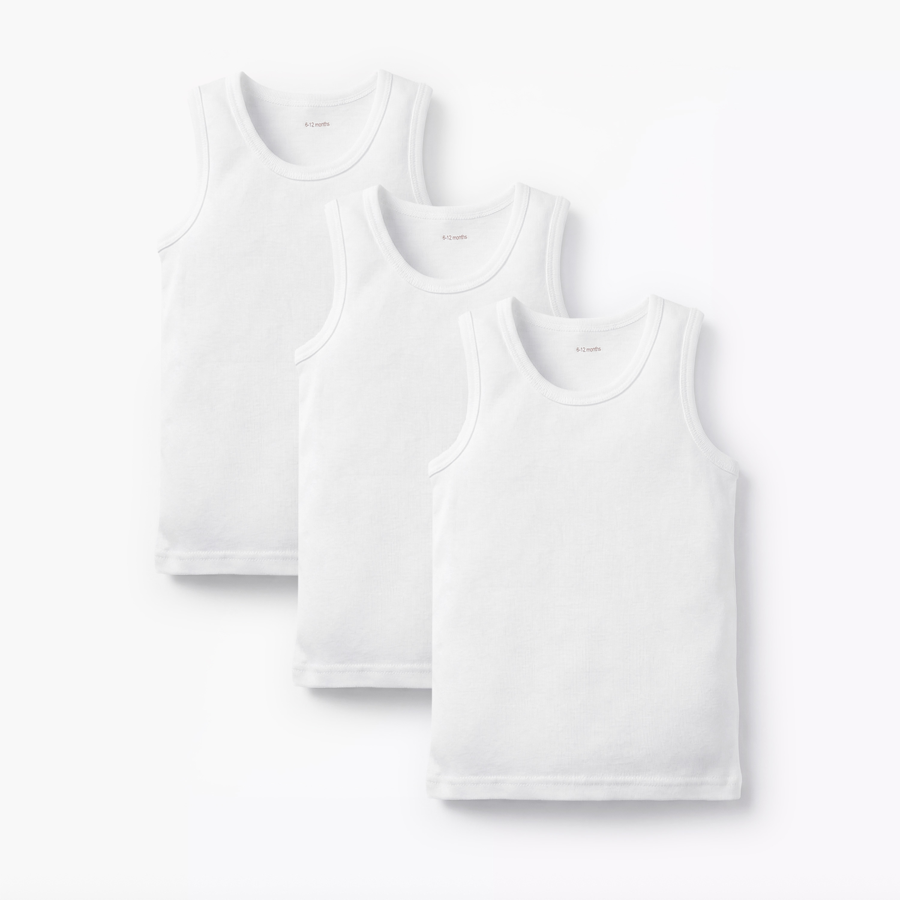Love Earth Solid Organic Vest - Set of 3-baby-girls-clothing-innerwear-image-1