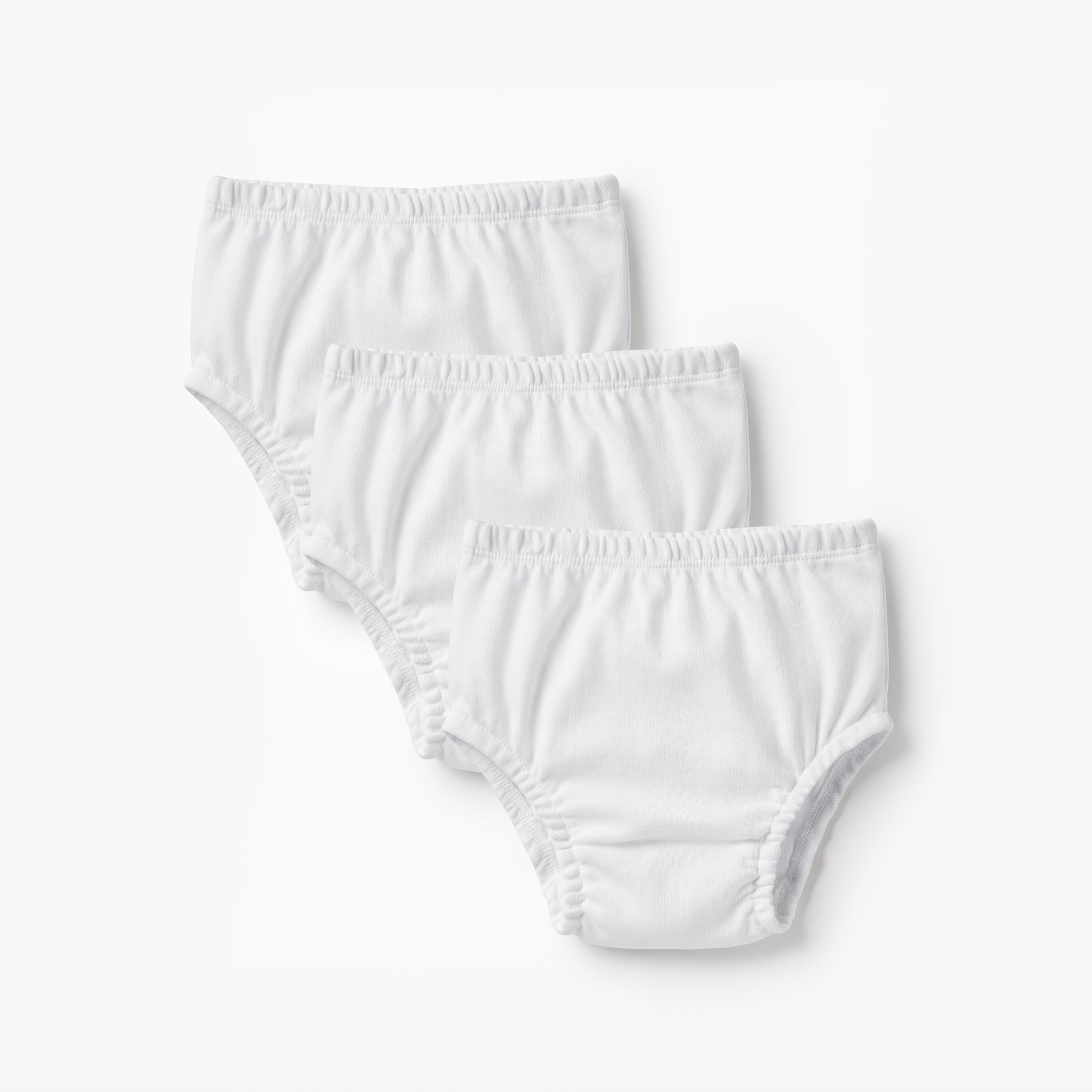 Love Earth Solid Organic Briefs - Set of 3-baby-girls-clothing-innerwear-image-1