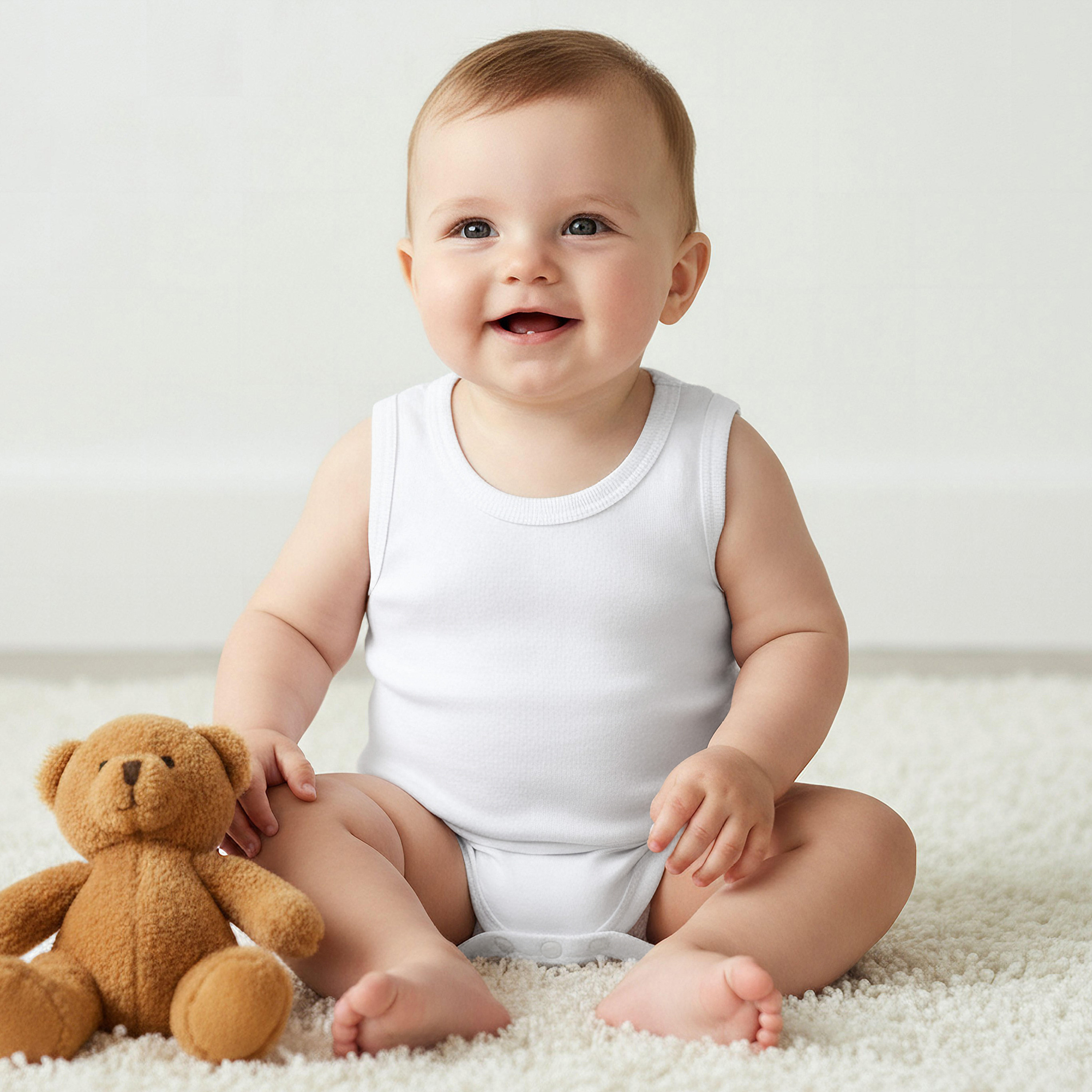 Love Earth Solid Organic Bodysuit with Round Neck - Set of 5-baby-boys-clothing-bodysuits-image-5