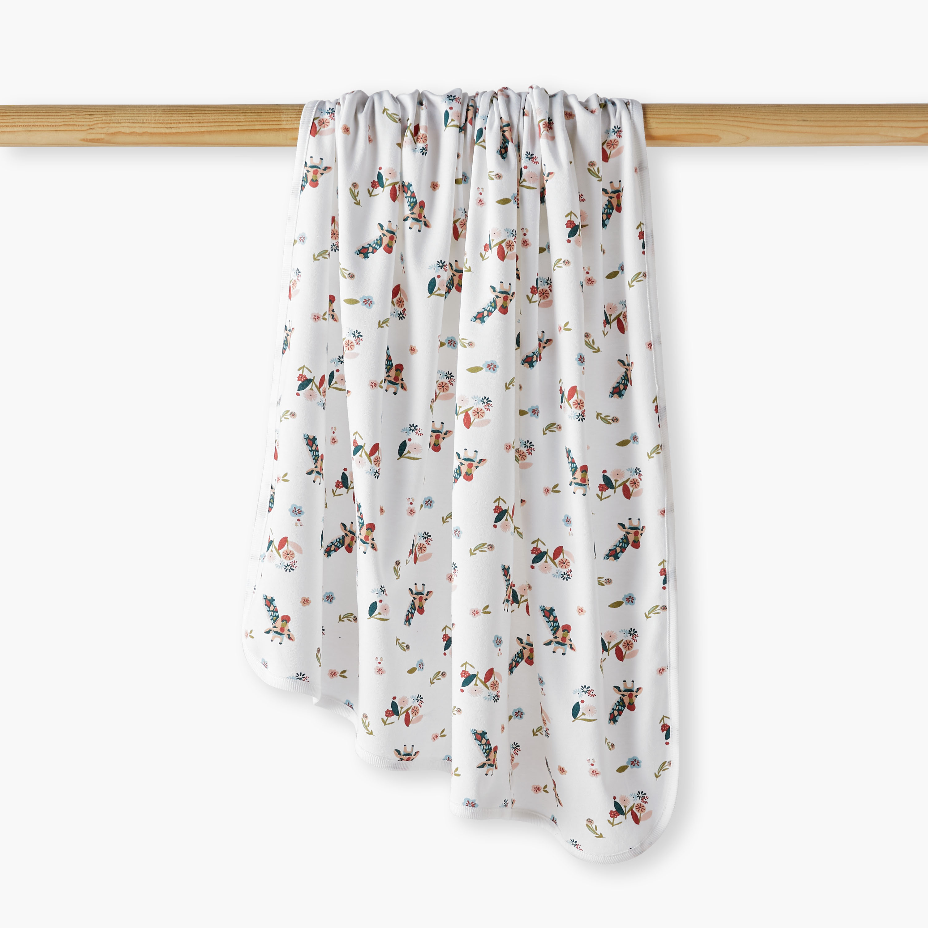 بطانية لحديثي الولادة بطبعات زرافة من جونيورز - 70x70 سم-baby-nursery-blanketsandswaddles-receivingblankets-image-1