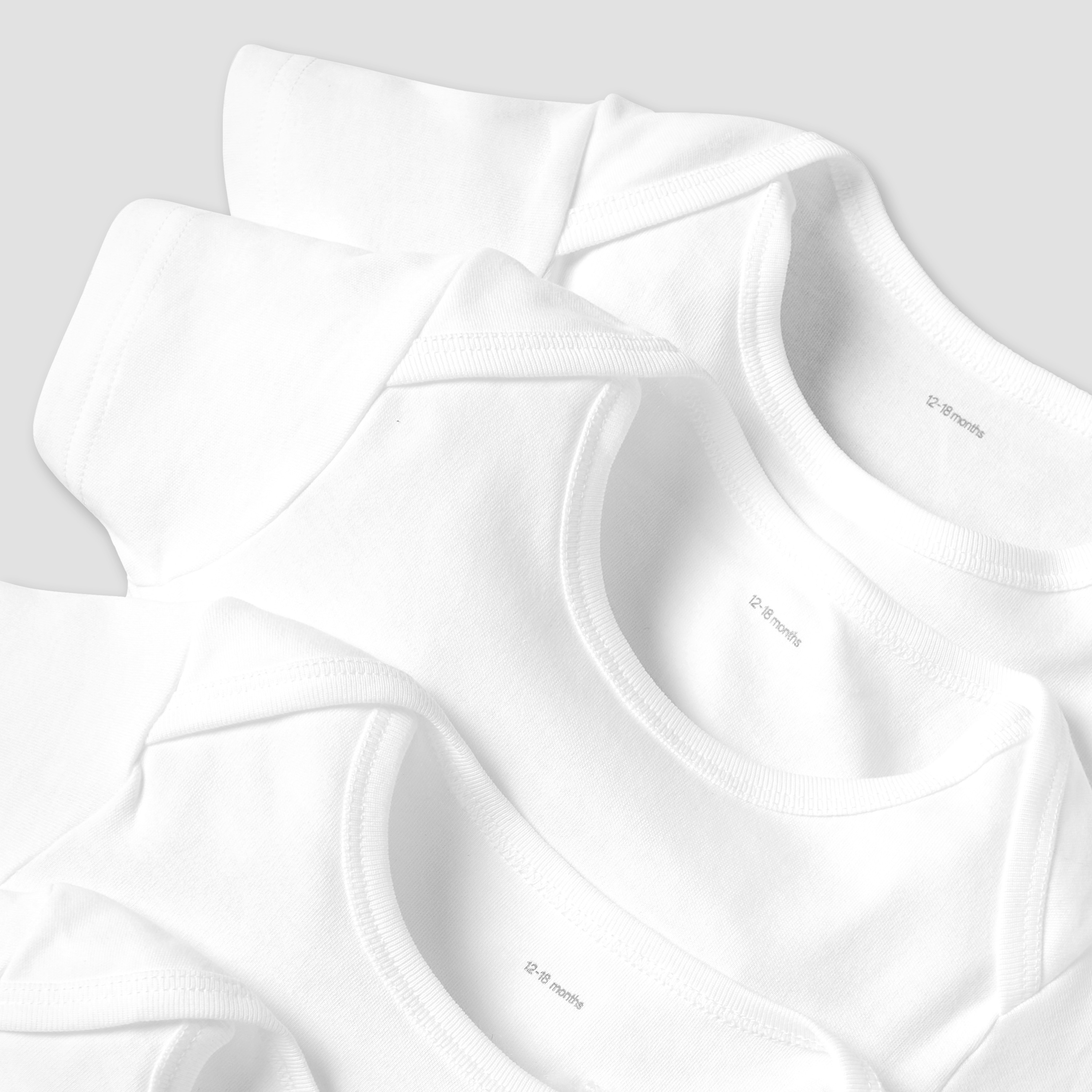 Love Earth Solid Organic Bodysuit with Round Neck - Set of 5-baby-boys-clothing-bodysuits-image-4