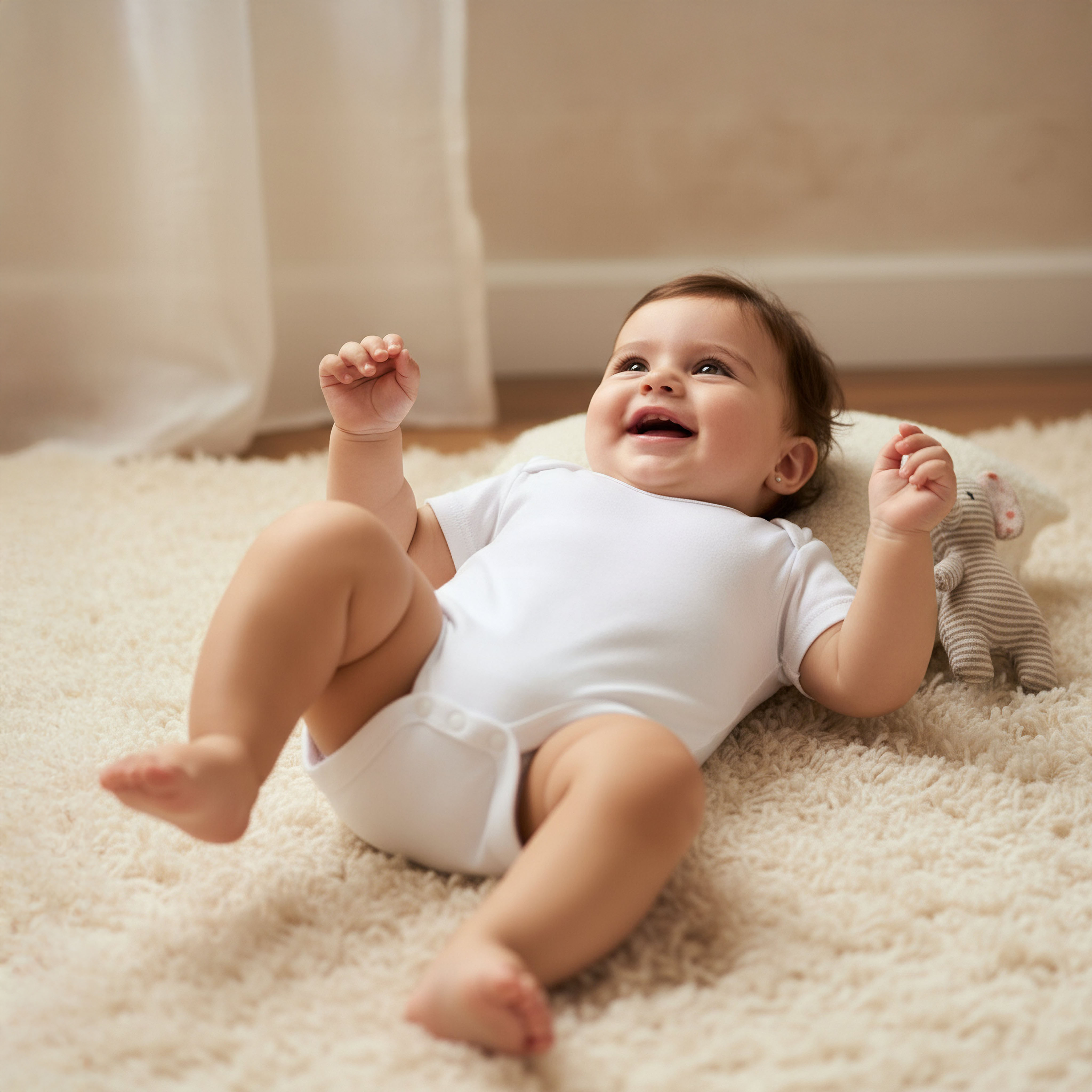 Love Earth Solid Organic Bodysuit with Round Neck - Set of 5-baby-boys-clothing-bodysuits-image-2