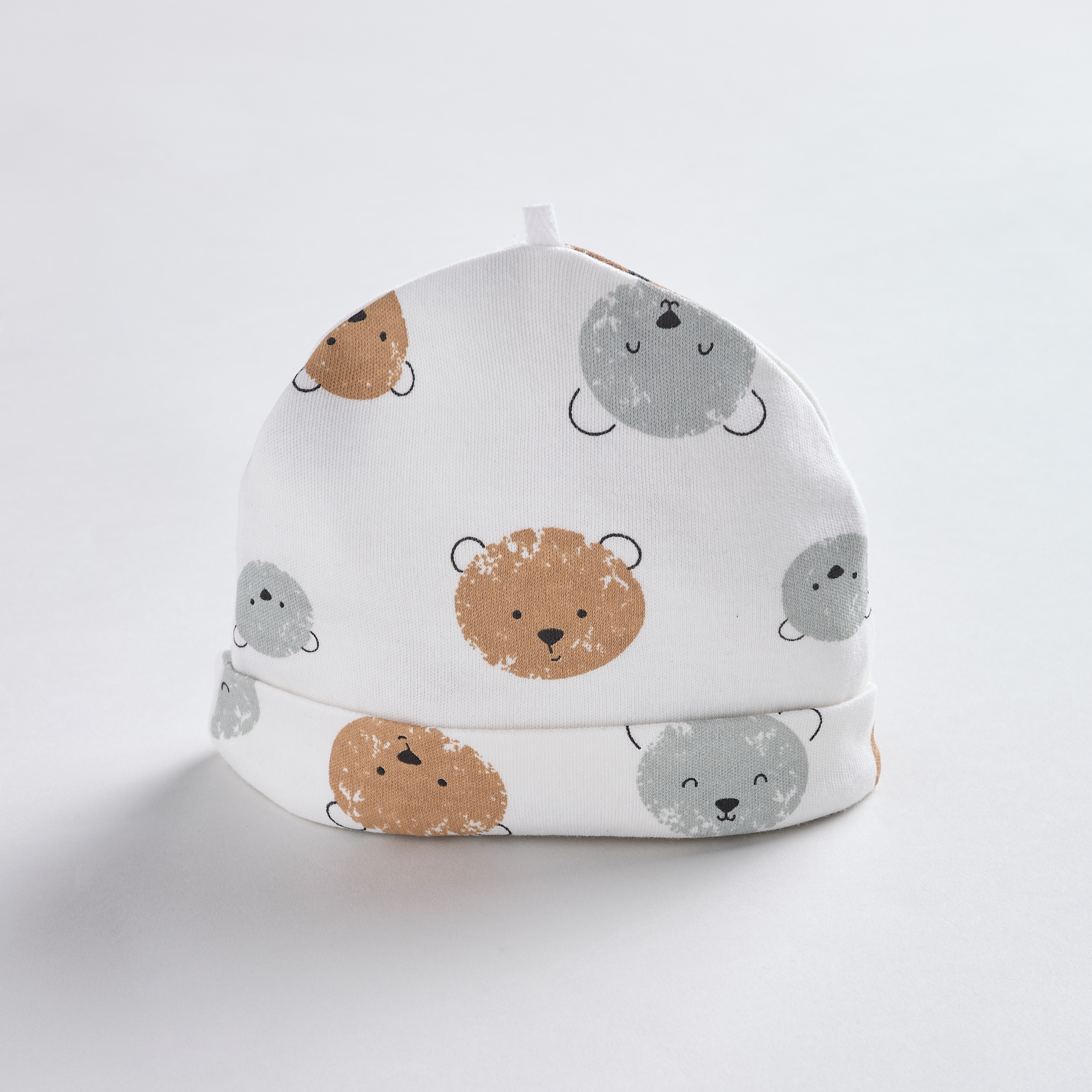 Juniors Bear Print Cap - Set of 2-baby-boys-accessories-caps-image-2
