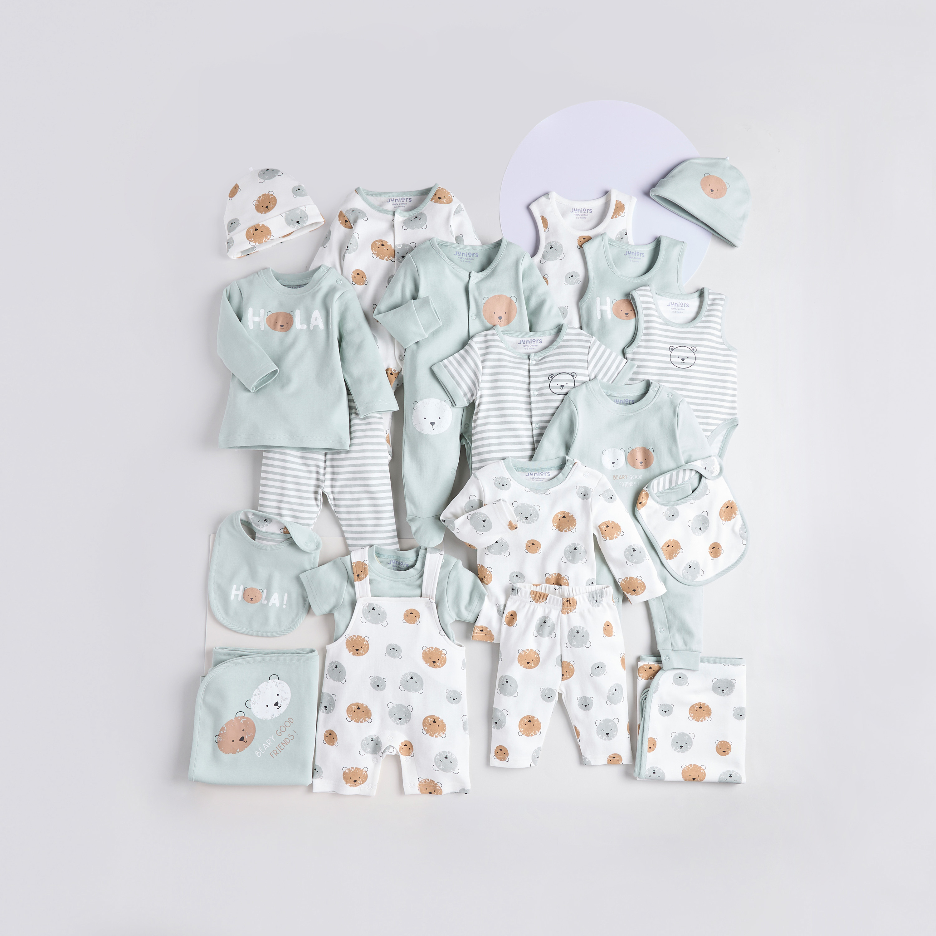 Juniors Bear Print Cap - Set of 2-baby-boys-accessories-caps-image-6