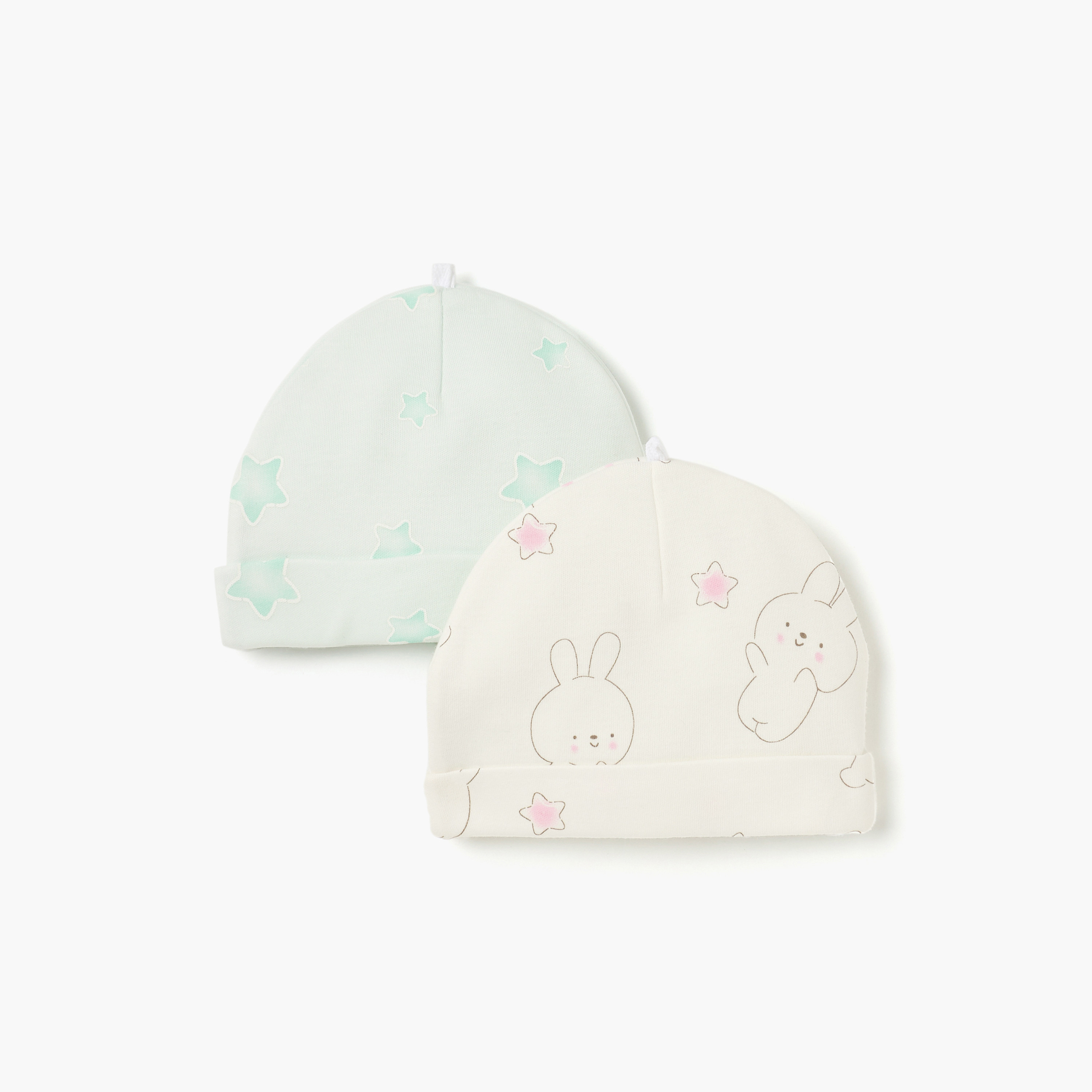 Juniors Printed Beanie - Set of 2-baby-girls-accessories-caps-image-1