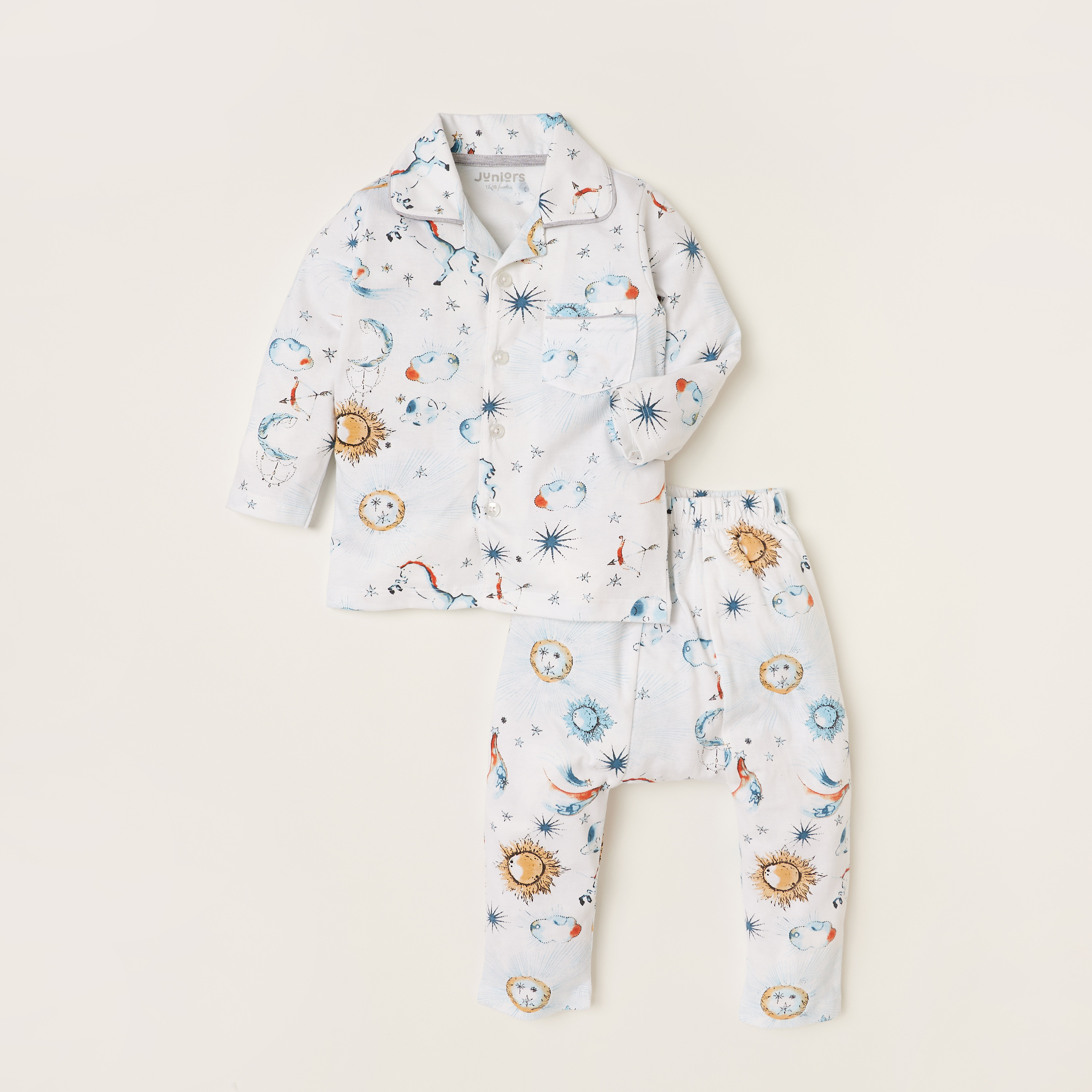 Juniors All-Over Printed Shirt and Pyjama Set-baby-girls-clothing-nightwear-pyjamasets-image-1