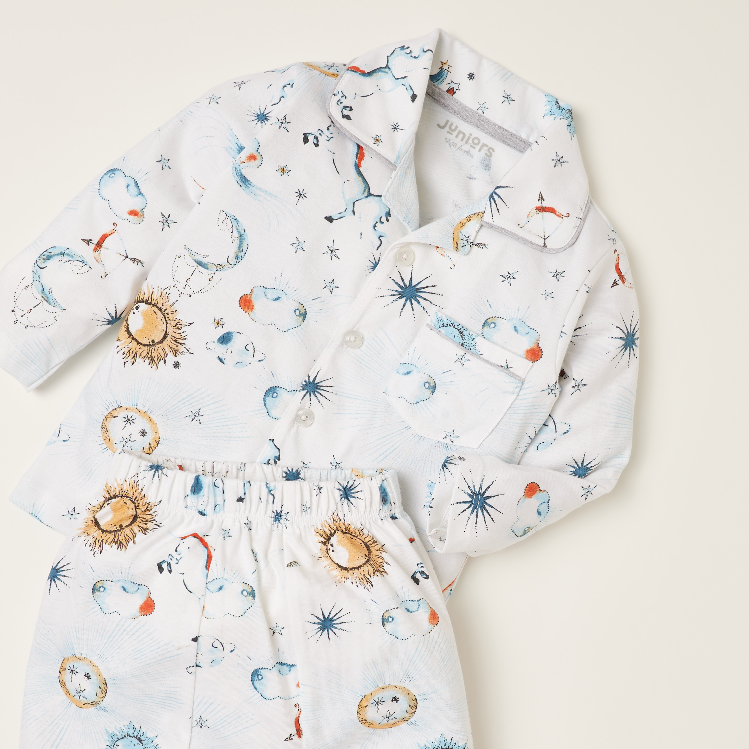 Juniors All-Over Printed Shirt and Pyjama Set-baby-girls-clothing-nightwear-pyjamasets-image-4