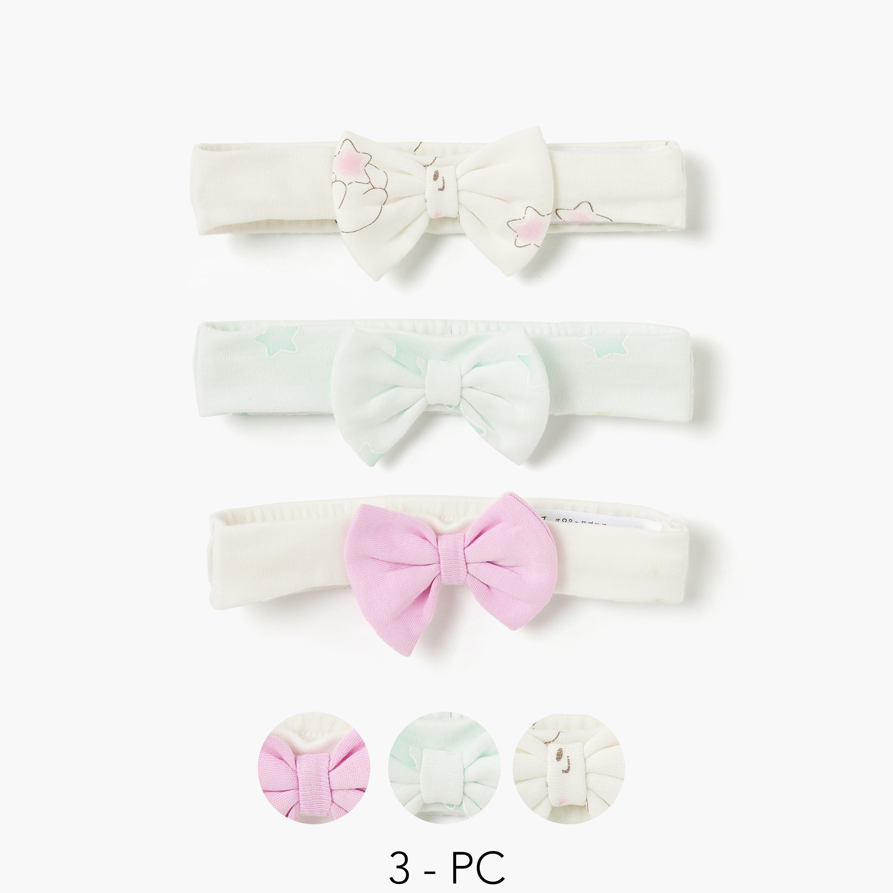 Juniors Bow Accent Hairband - Set of 3-baby-girls-accessories-hairaccessories-image-1
