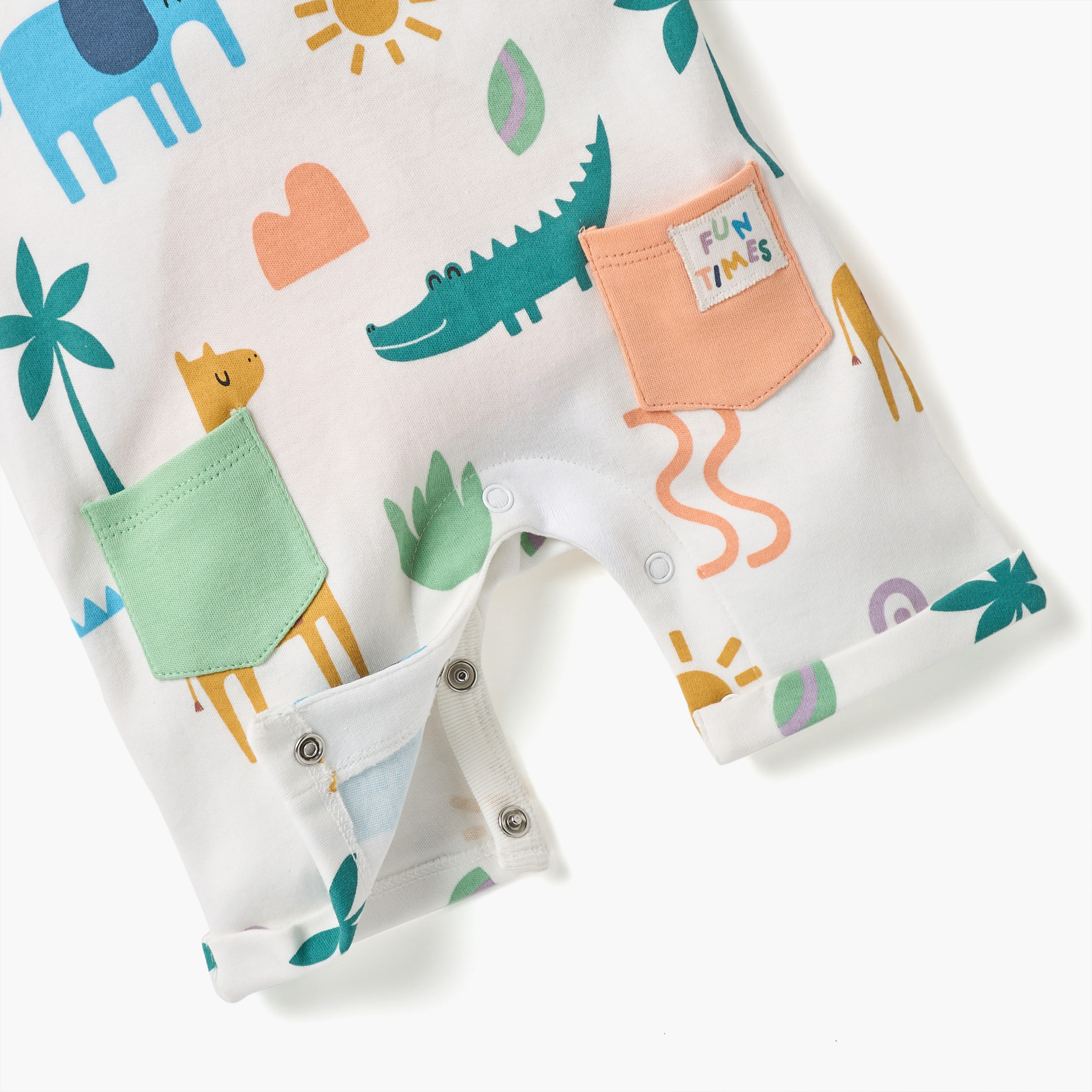 Juniors Printed Dungaree and T-shirt Set-baby-boys-clothing-rompers-image-5