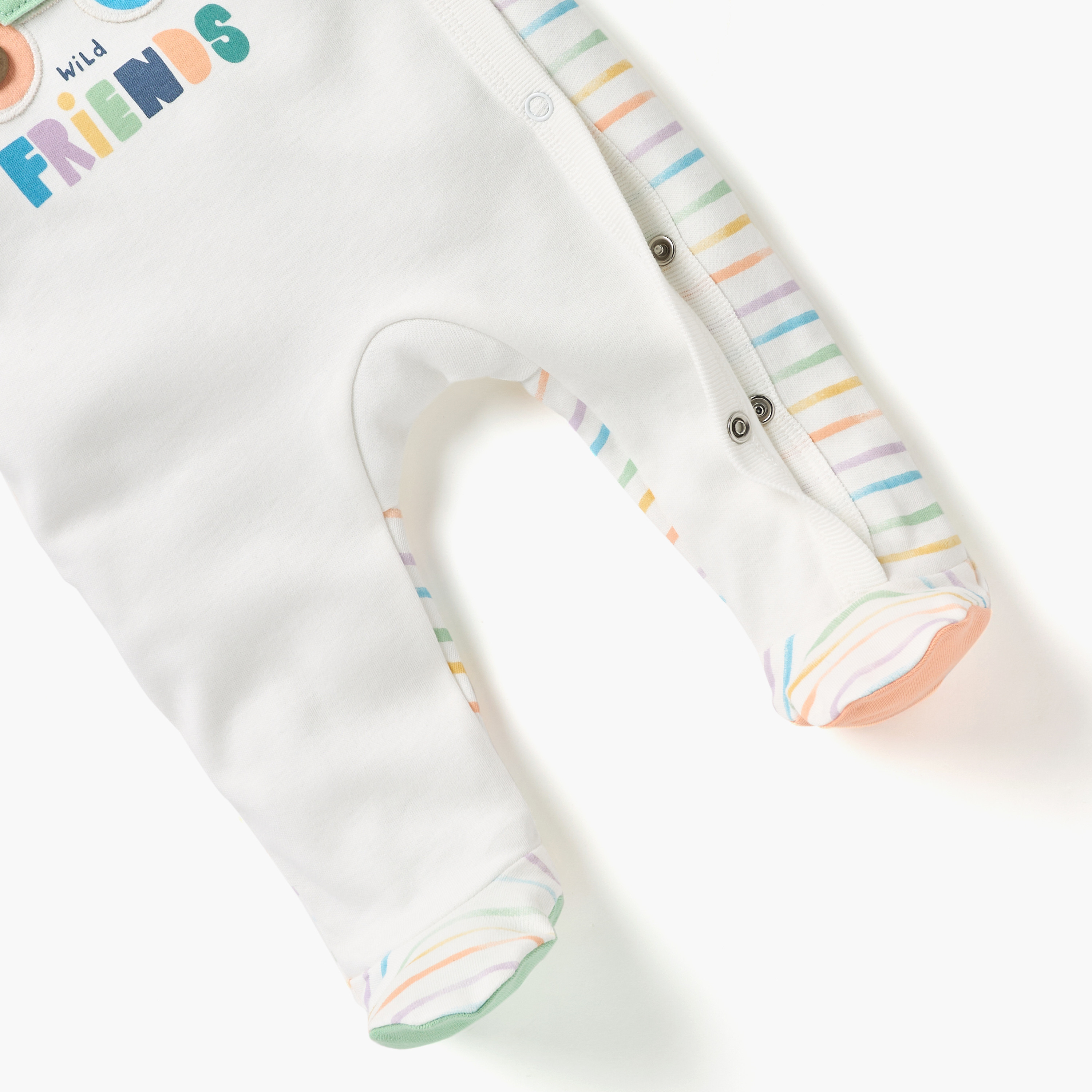 Juniors Striped Sleepsuit with Long Sleeves and Button Closure-baby-boys-clothing-nightwear-sleepsuits-image-4