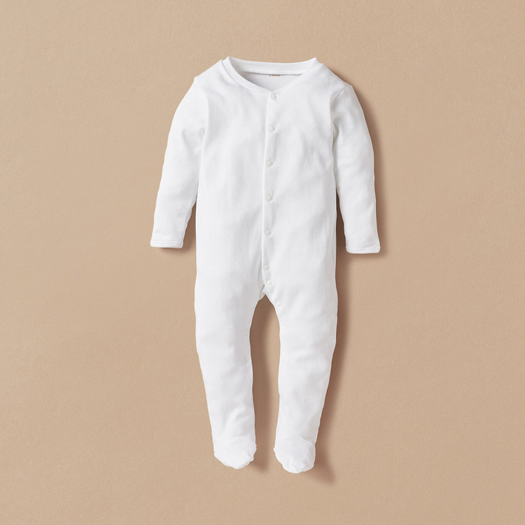 Love Earth Solid Sleepsuit with Long Sleeves - Set of 3