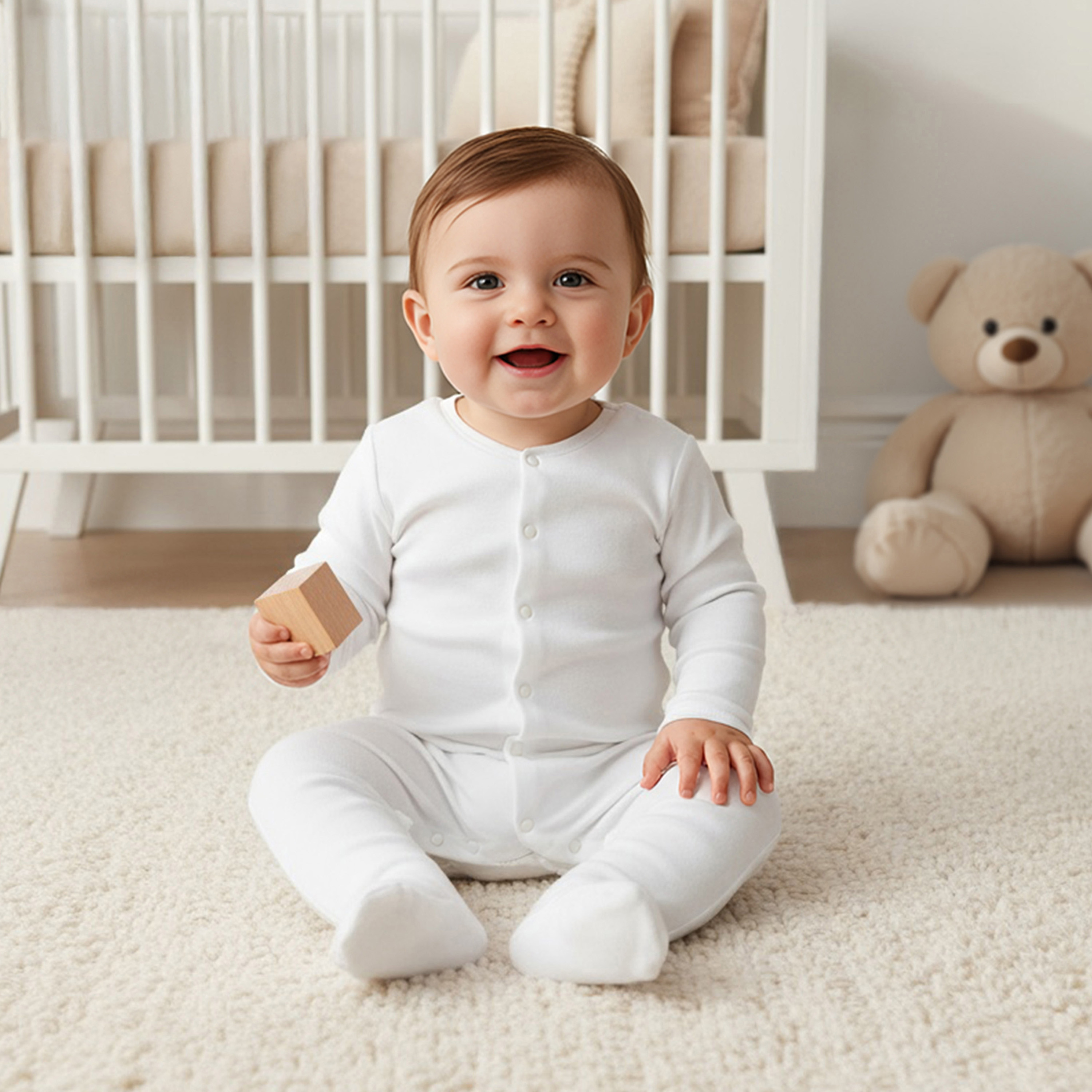 Love Earth Solid Sleepsuit with Long Sleeves - Set of 3-baby-boys-clothing-multipacks-image-5