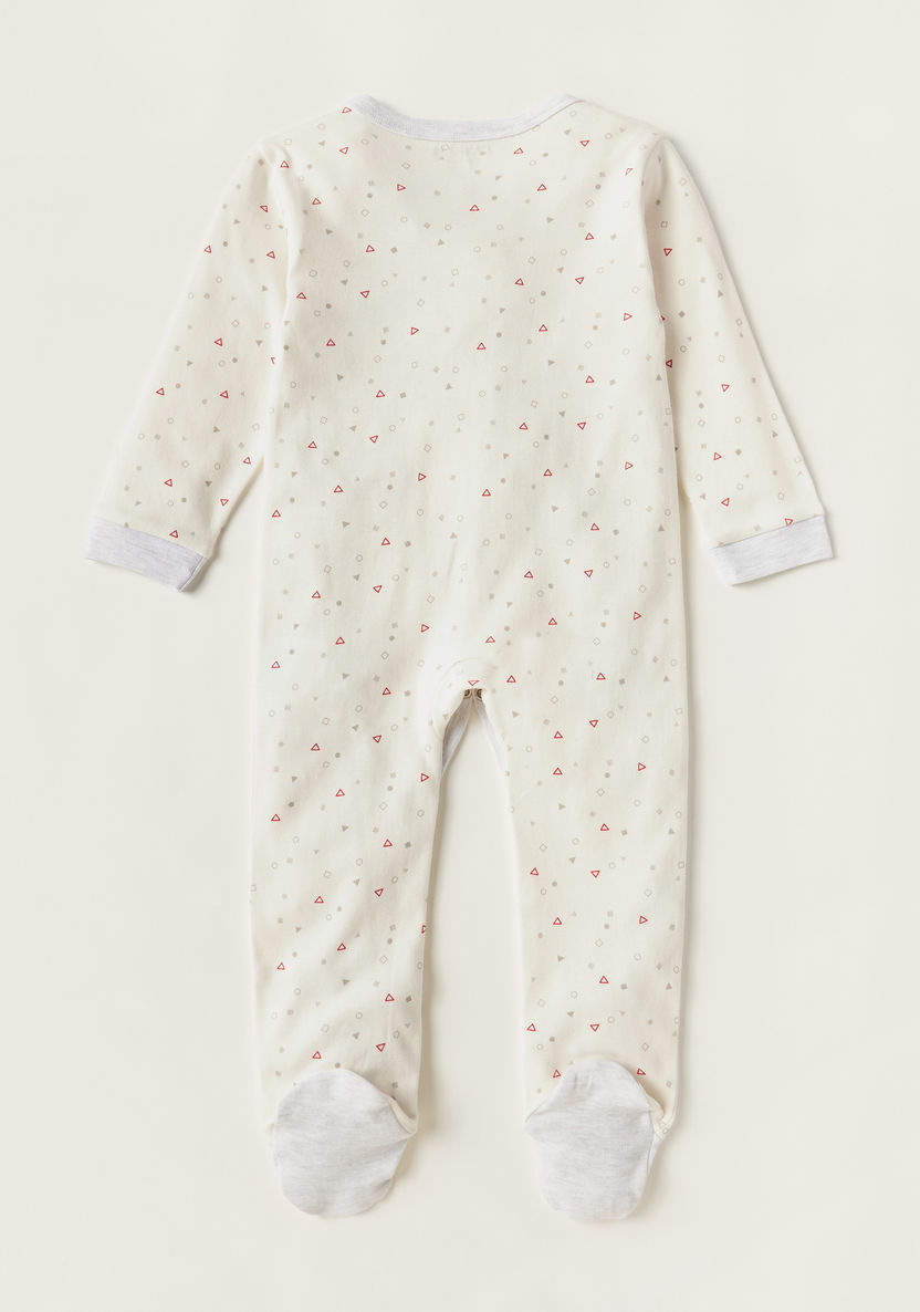 Juniors Printed Closed Feet Sleepsuit with Snap Button Closure-Sleepsuits-image-3