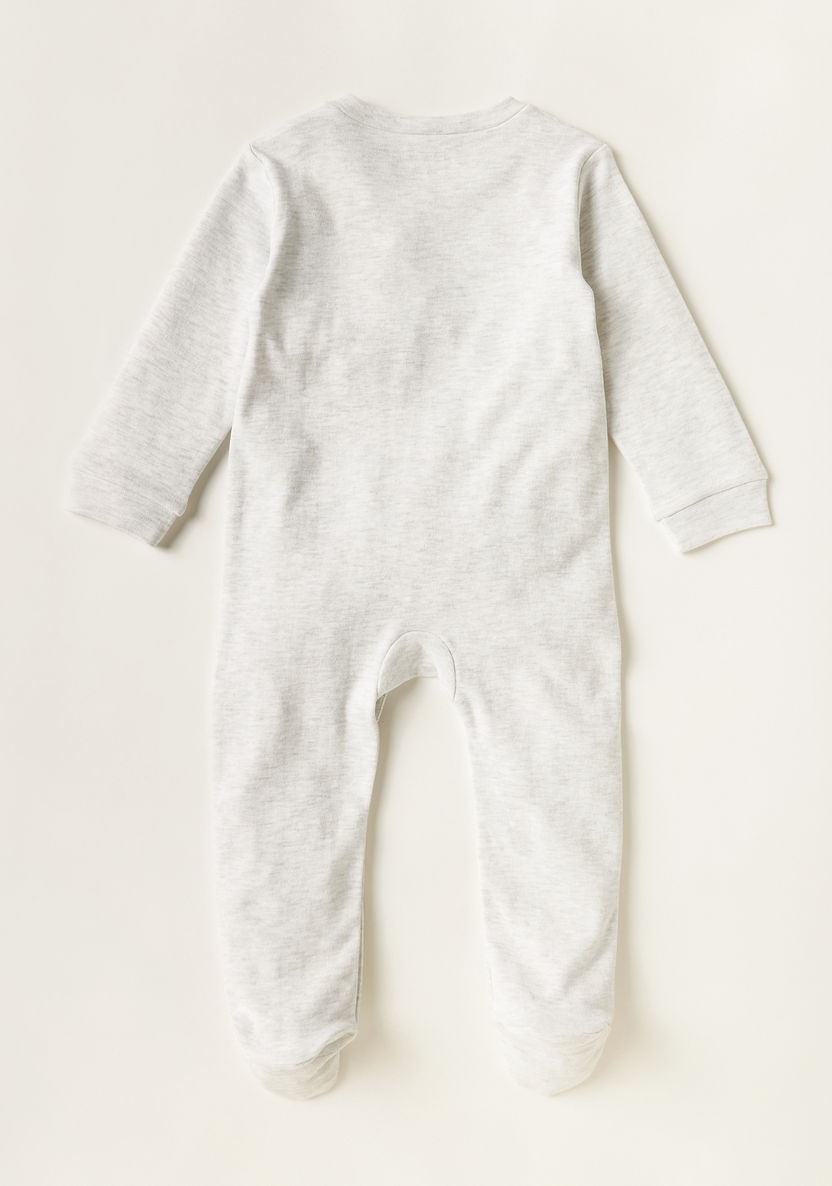 Juniors Embroidered Round Neck Sleepsuit with Long Sleeves-Sleepsuits-image-3