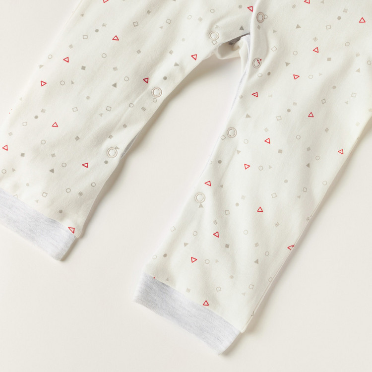 Juniors Printed Sleepsuit with Long Sleeves