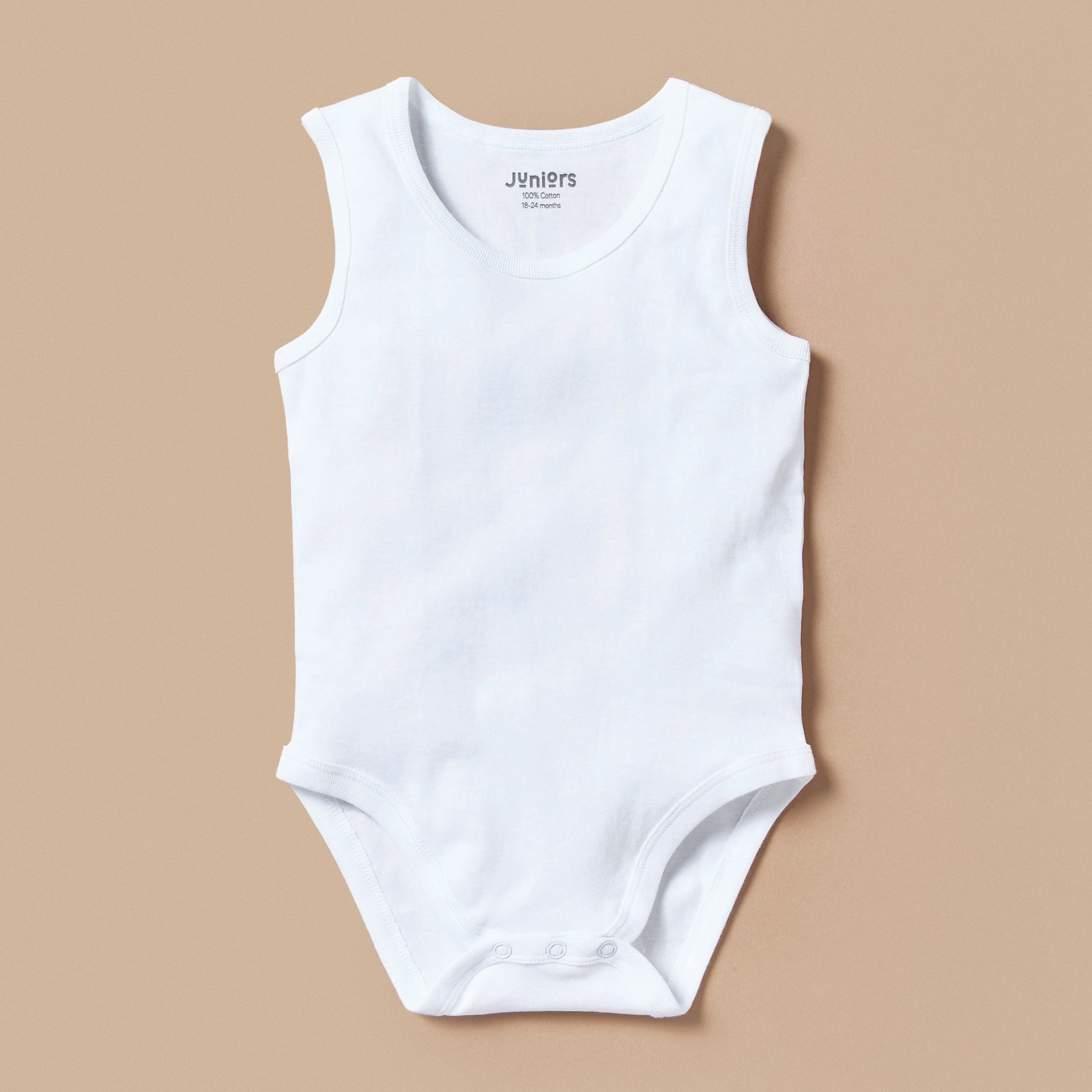 Juniors Solid Bodysuit with Straps and Snap Button Closure - Set of 10-baby-boys-clothing-bodysuits-image-4