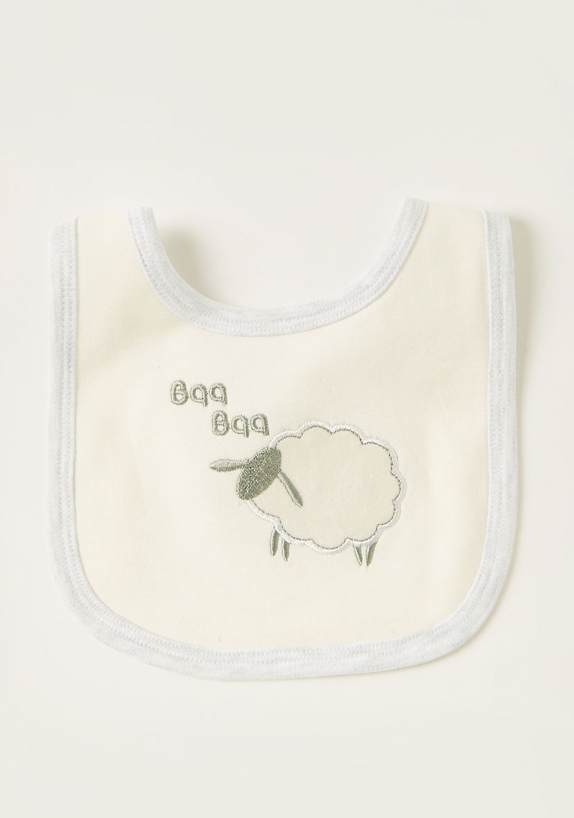 Juniors Embroidered Bib with Snap Button Closure-Bibs and Burp Cloths-image-0