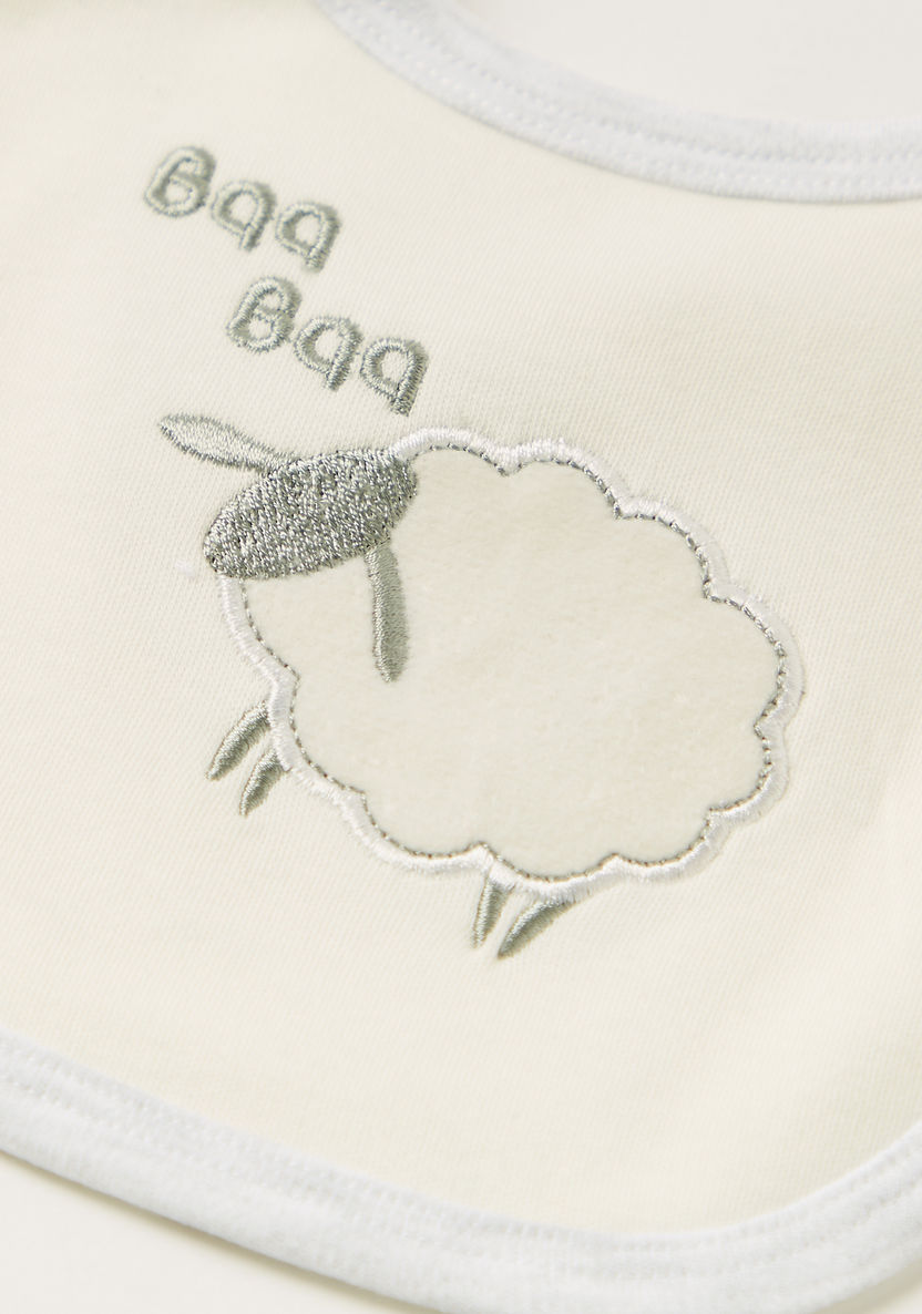 Juniors Embroidered Bib with Snap Button Closure-Bibs and Burp Cloths-image-1