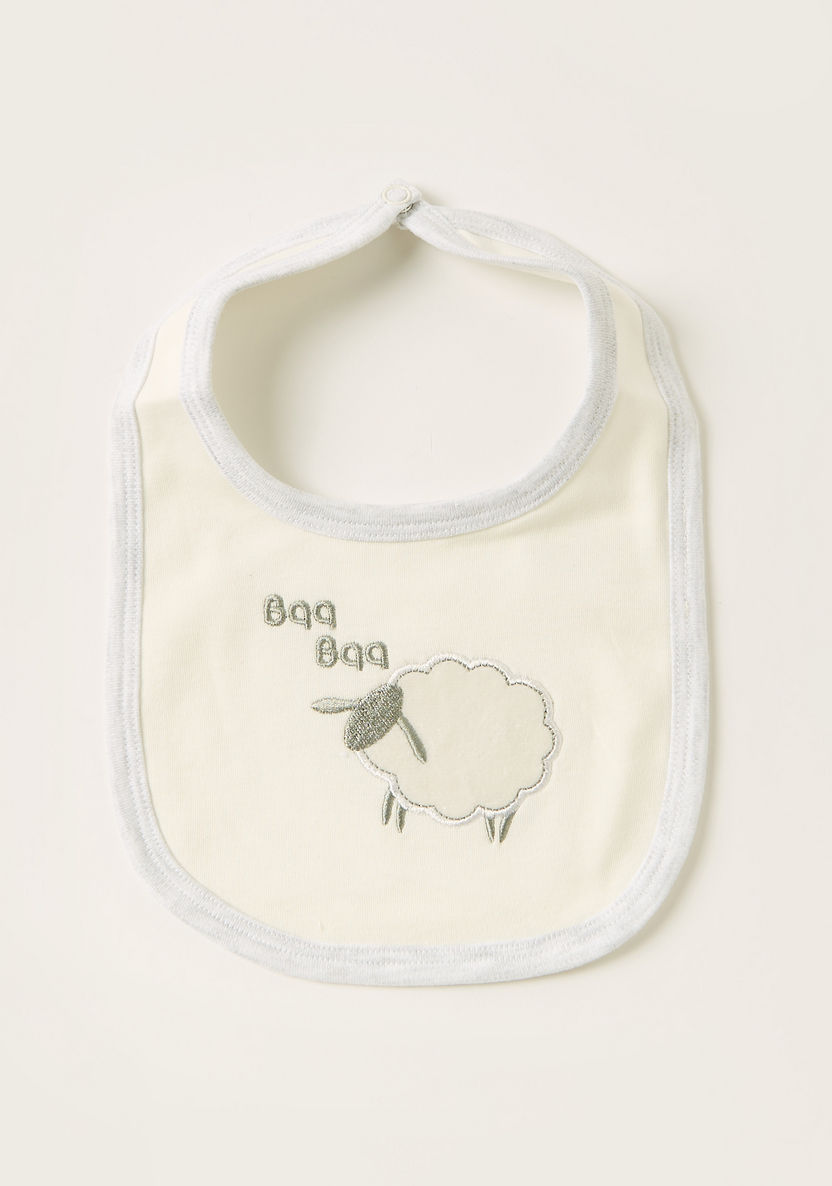 Juniors Embroidered Bib with Snap Button Closure-Bibs and Burp Cloths-image-2