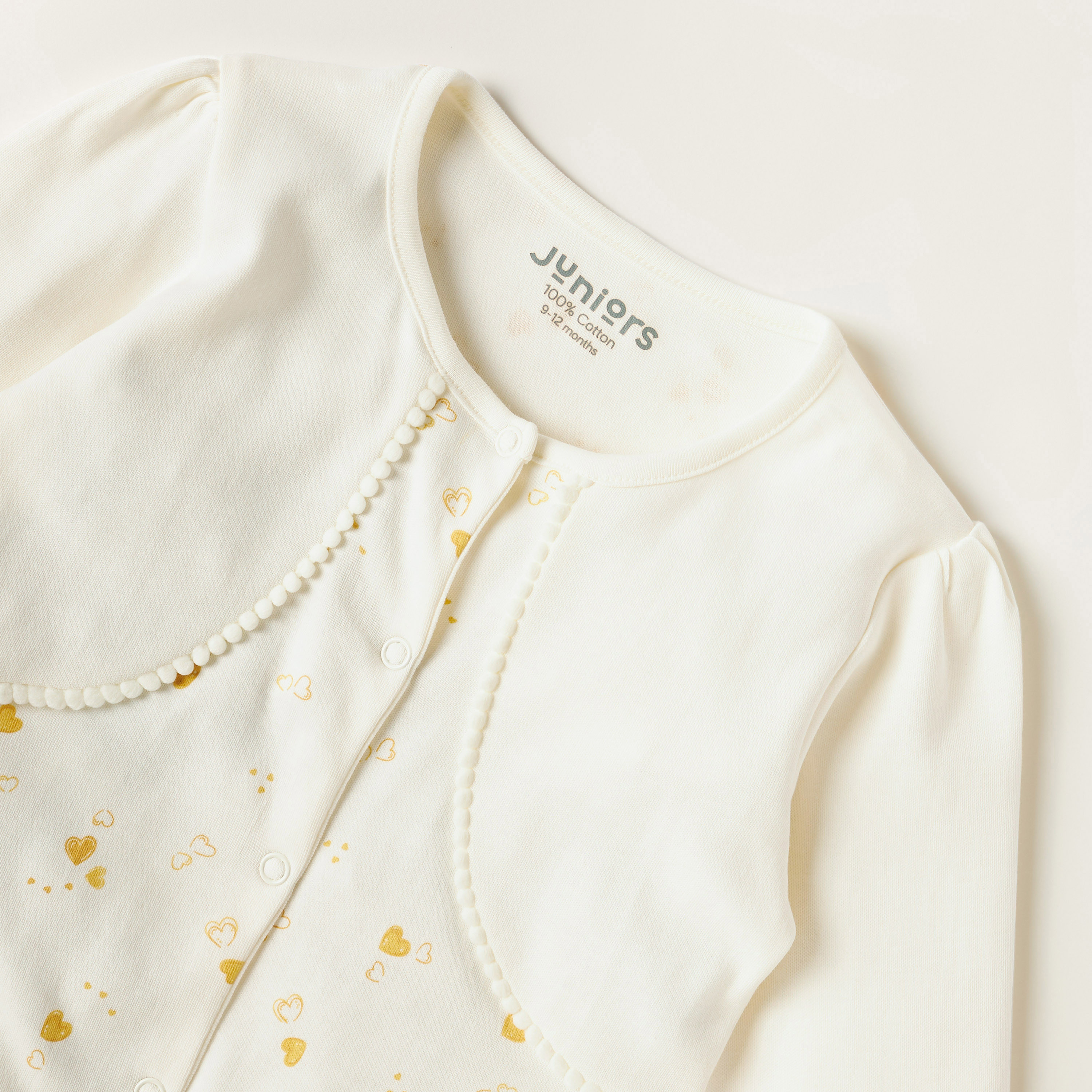 Juniors Printed Sleepsuit with Long Sleeves-baby-girls-clothing-nightwear-sleepsuits-image-2