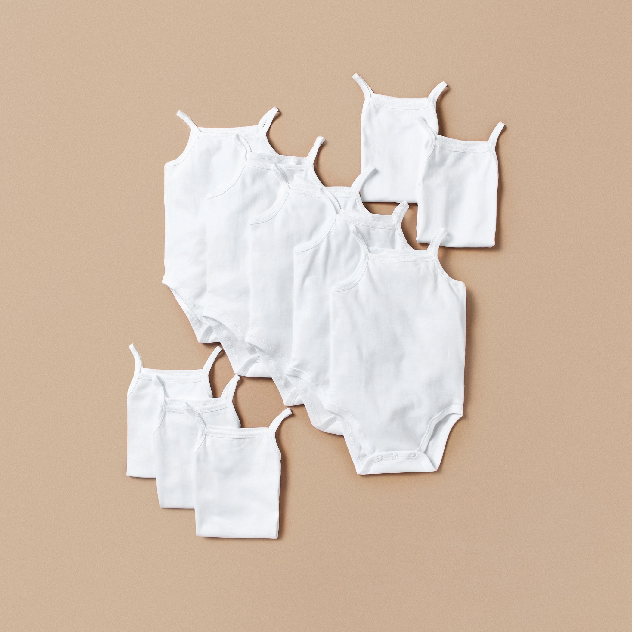 Juniors Solid Sleeveless Bodysuit - Set of 10-baby-girls-clothing-bodysuits-image-1