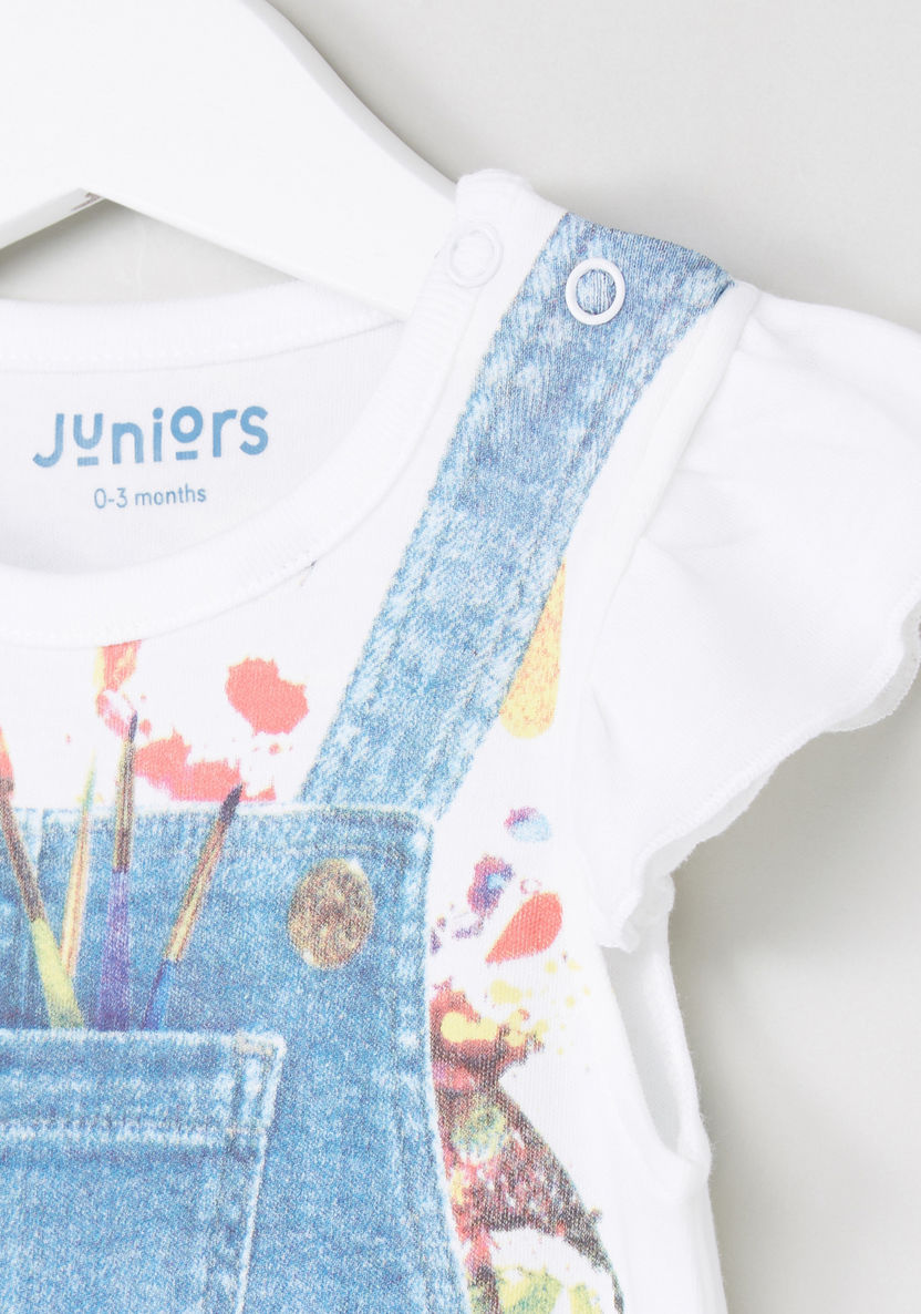 Juniors Printed Short Sleeves Romper-Rompers%2C Dungarees and Jumpsuits-image-1