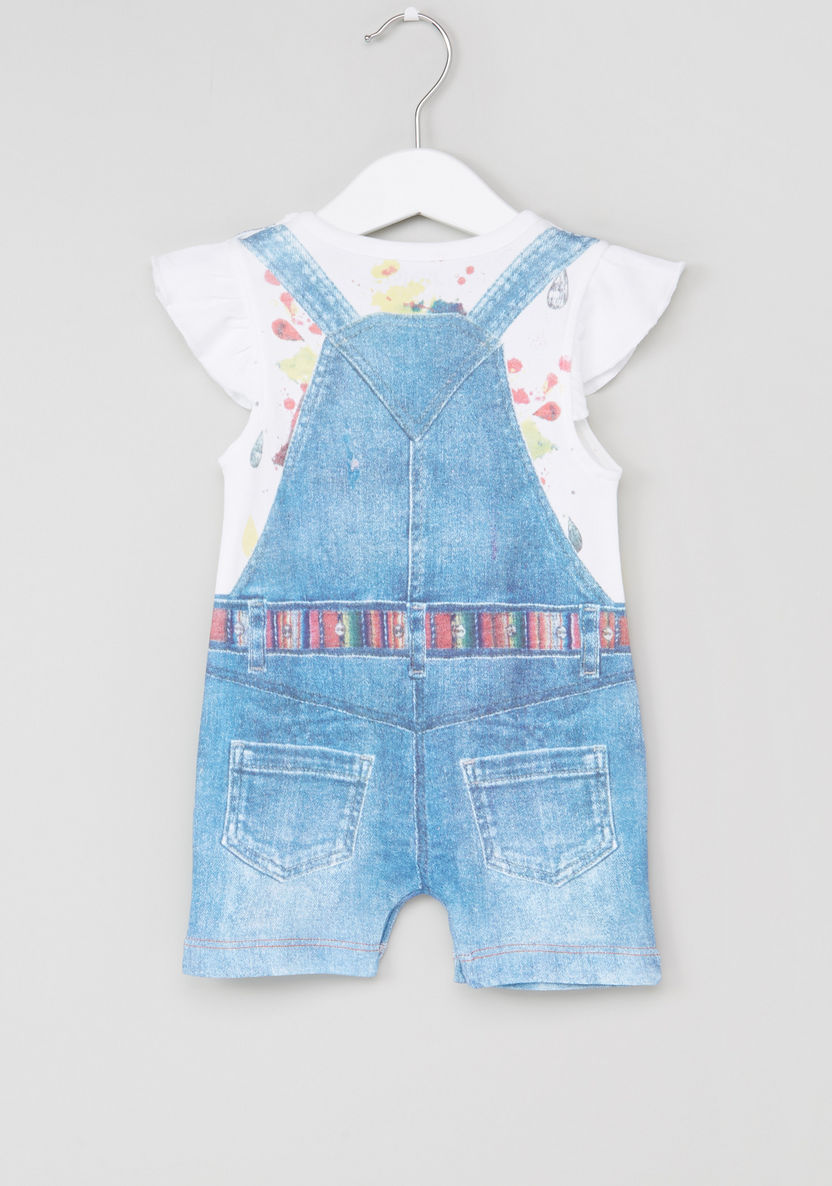 Juniors Printed Short Sleeves Romper-Rompers%2C Dungarees and Jumpsuits-image-2