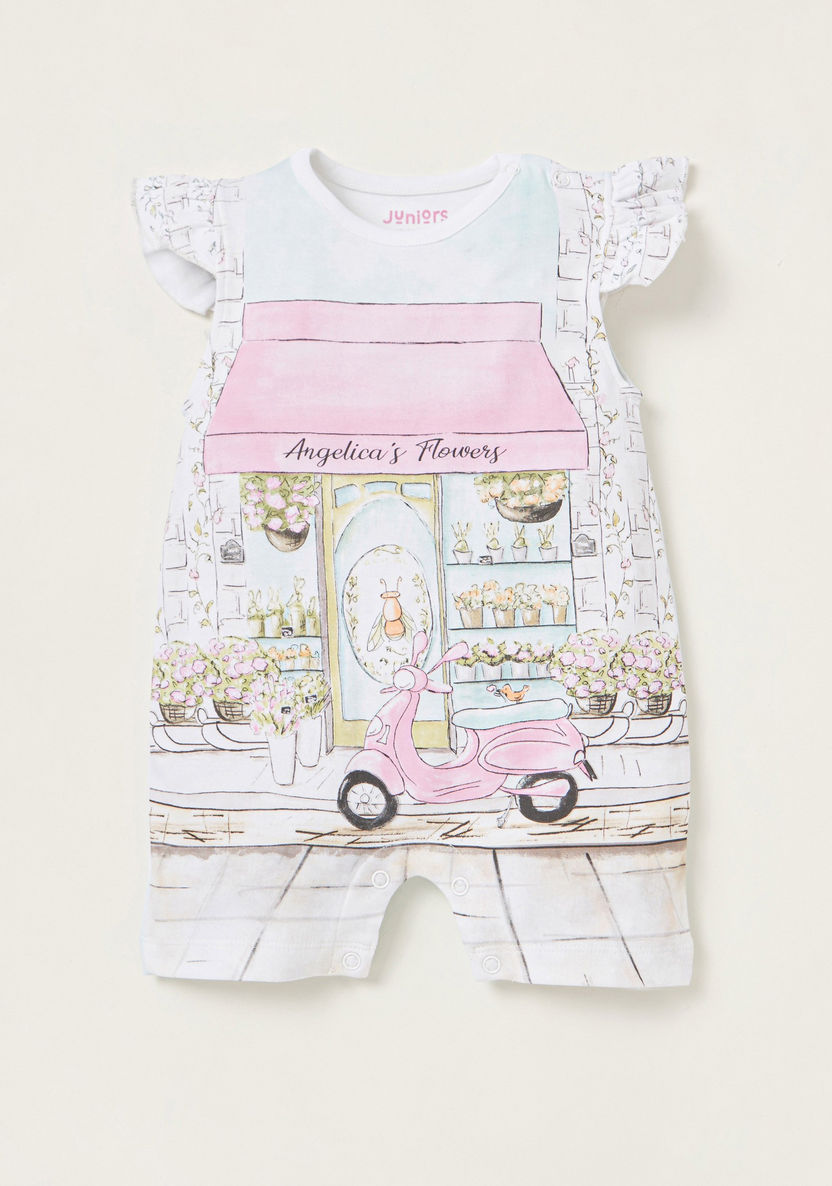 Juniors Graphic-Print Romper with Round Neck and Cap Sleeves-Rompers%2C Dungarees and Jumpsuits-image-0