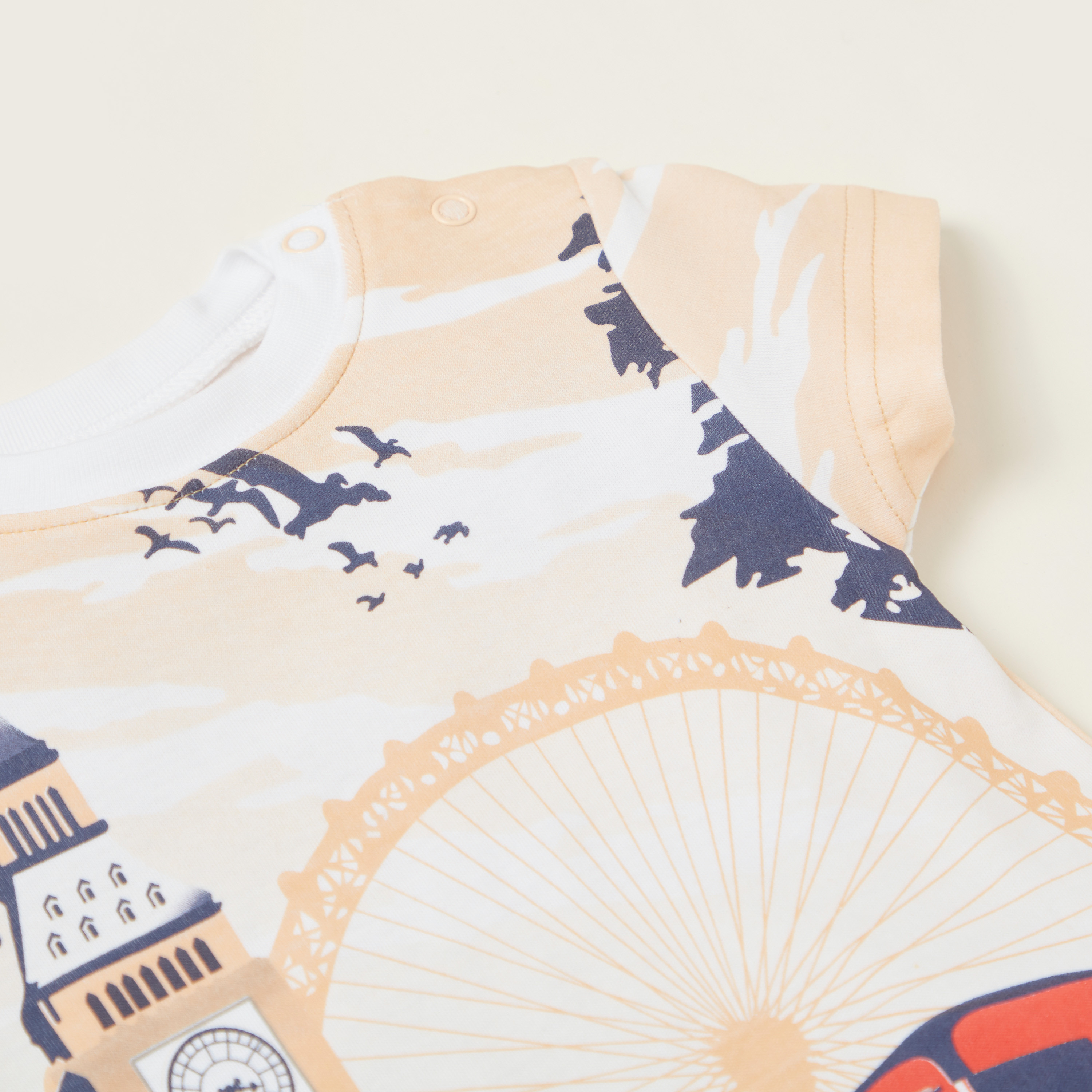 Juniors London Print Romper with Short Sleeves-baby-boys-clothing-rompers-image-2