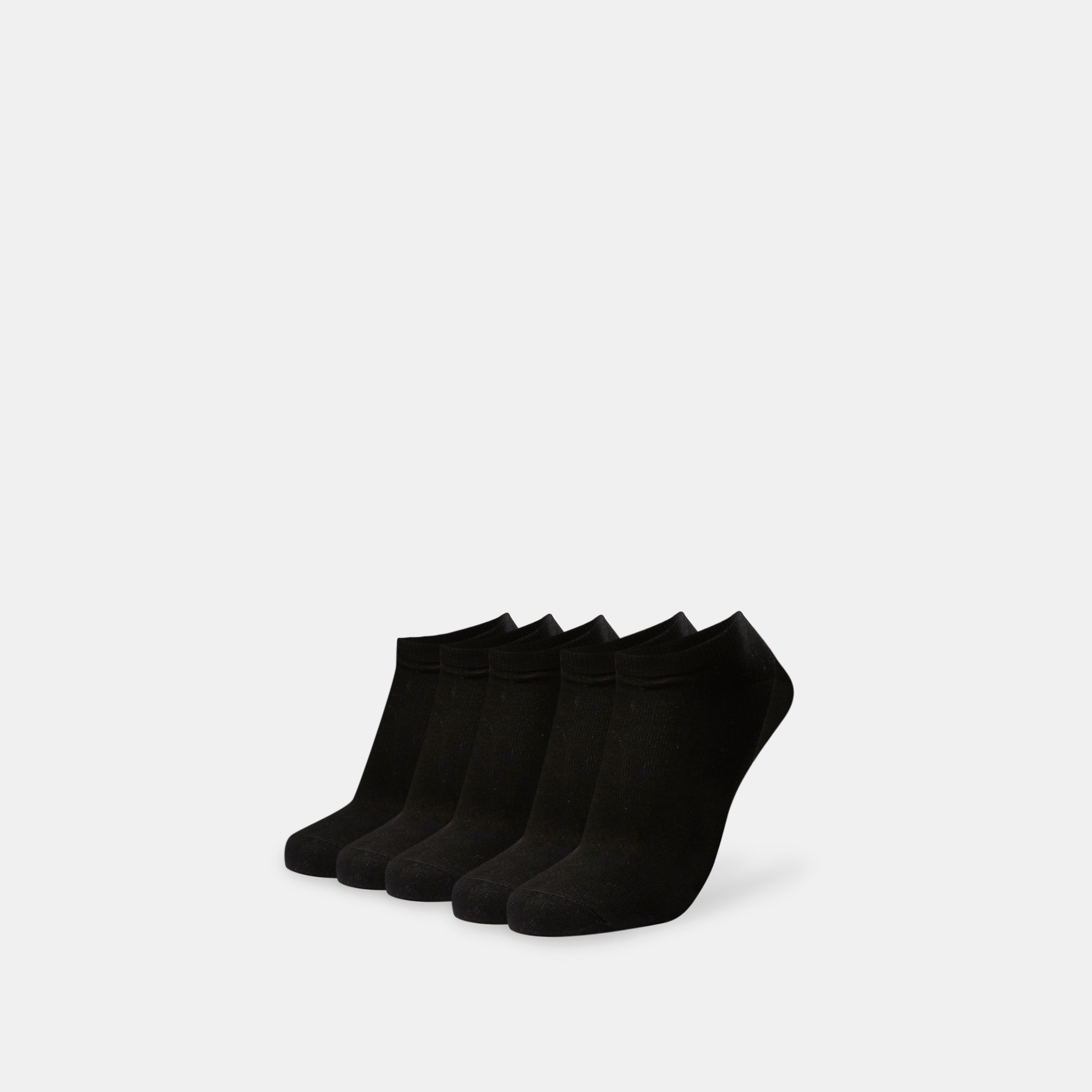 طقم جوارب 5 أزواج سادة بطول الكاحل من شومارت-men-socks-image-1