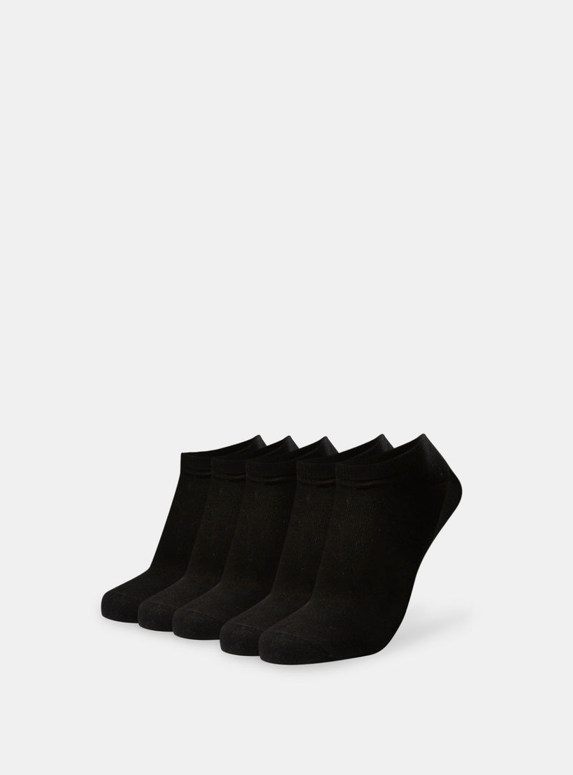 طقم جوارب 5 أزواج سادة بطول الكاحل من شومارت-men-socks-image-1