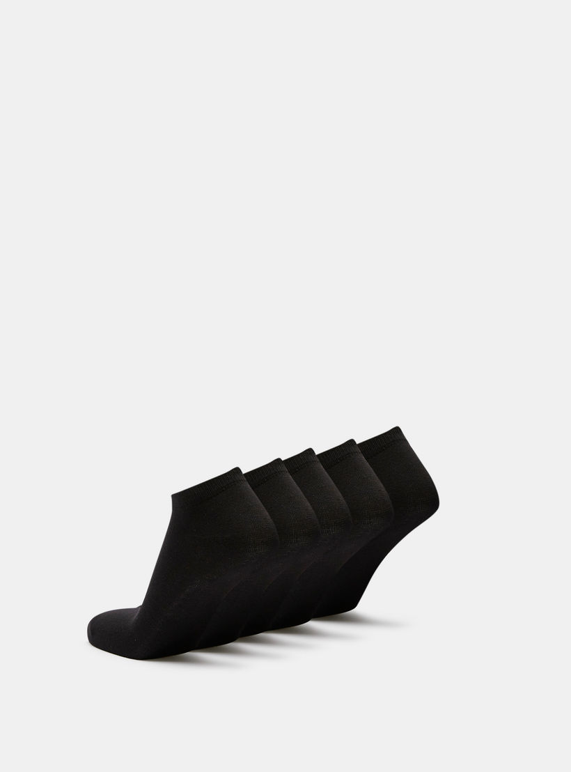 طقم جوارب 5 أزواج سادة بطول الكاحل من شومارت-men-socks-image-2