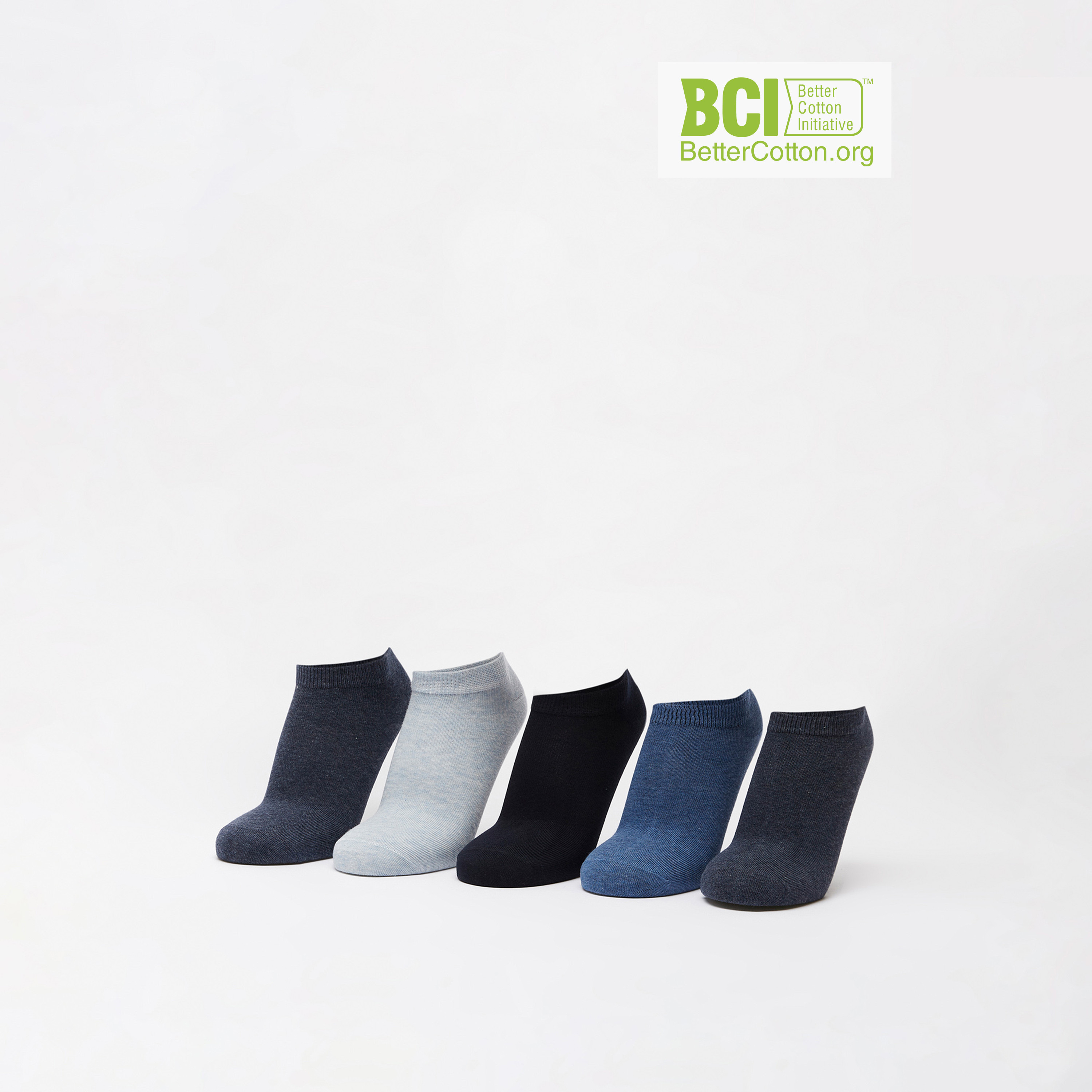 Solid Ankle Length Socks - Set of 5-men-socks-image-1