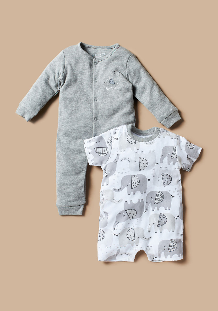Juniors Printed Romper and Sleepsuit Set-Sleepsuits-image-0