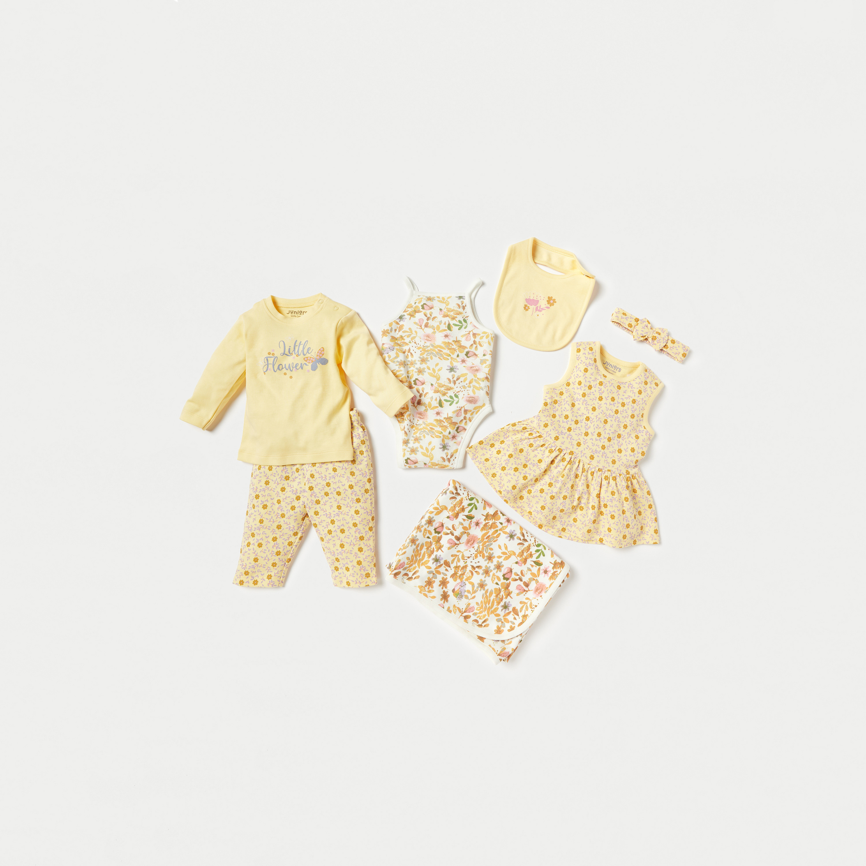 Juniors Floral Print Short Sleeves Romper with Button Closure-baby-girls-clothing-rompers-image-5