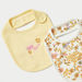 Juniors Floral Print Bib with Button Closure - Set of 2-Accessories-thumbnail-1