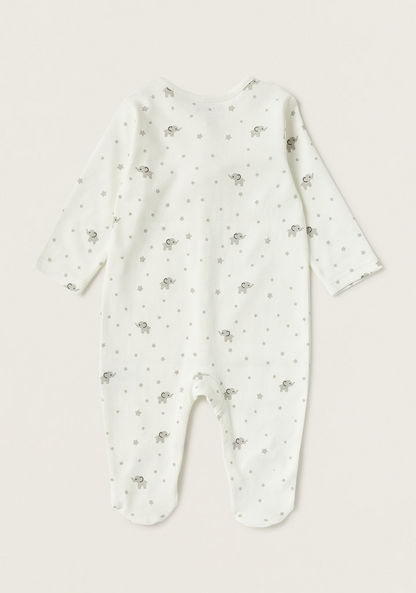 Juniors All-Over Print Closed Feet Sleepsuit with Button Closure-Sleepsuits-image-4