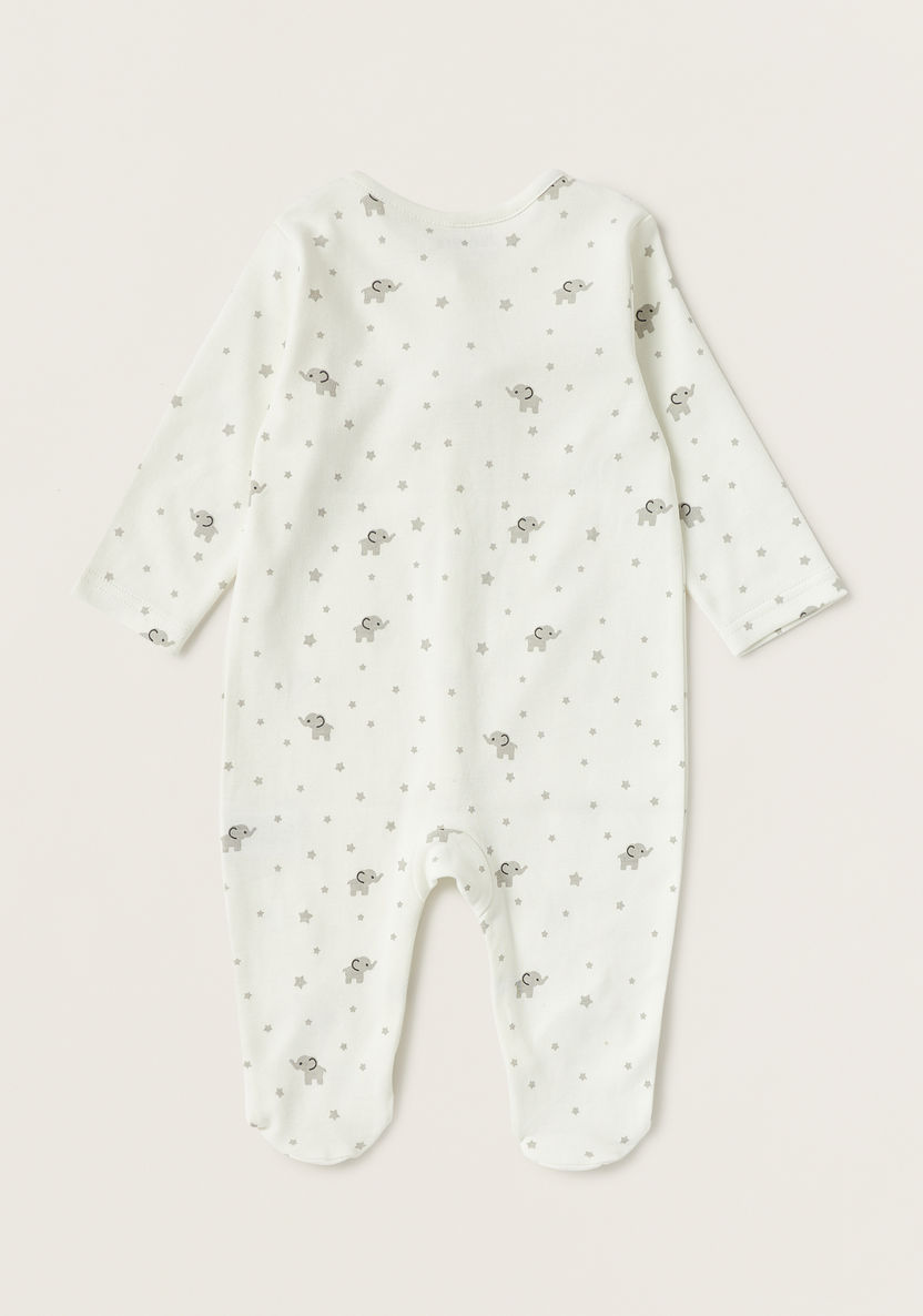 Juniors All-Over Print Closed Feet Sleepsuit with Button Closure-Sleepsuits-image-4