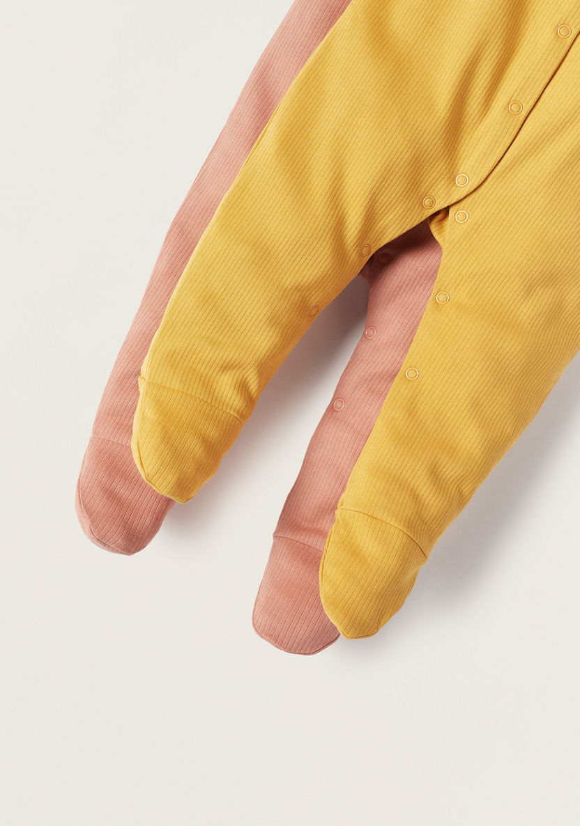 Juniors Solid Closed Feet Sleepsuit - Set of 2-Sleepsuits-image-4