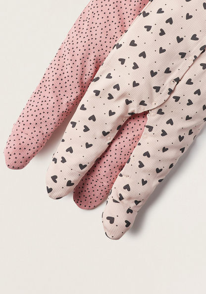 Juniors Printed Closed Feet Sleepsuit - Set of 2-Sleepsuits-image-4