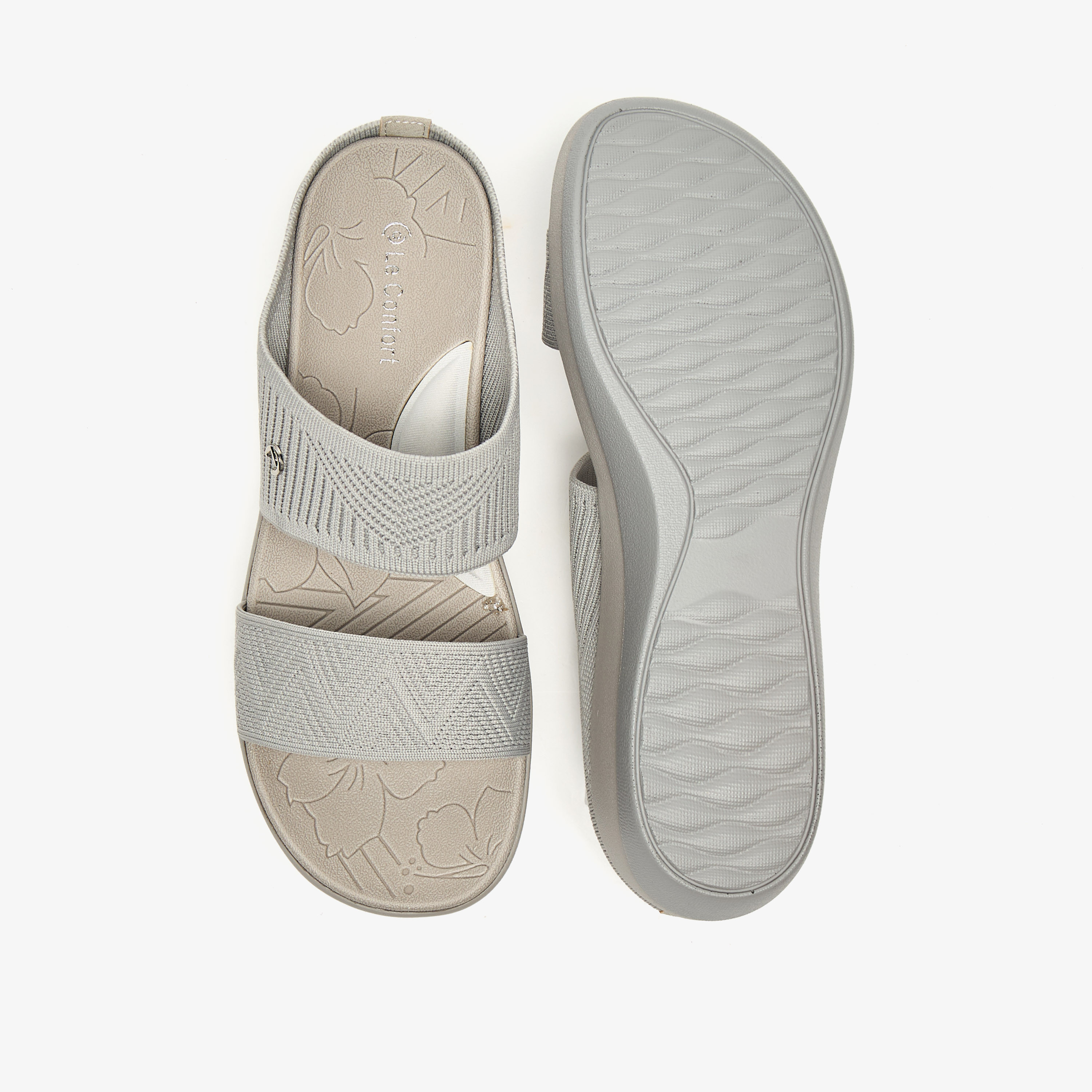 صندل شبكي سهل الارتداء بحزام وكعب فلاتفورم من لو كونفورت-women-shoes-sandals-heeled-image-4