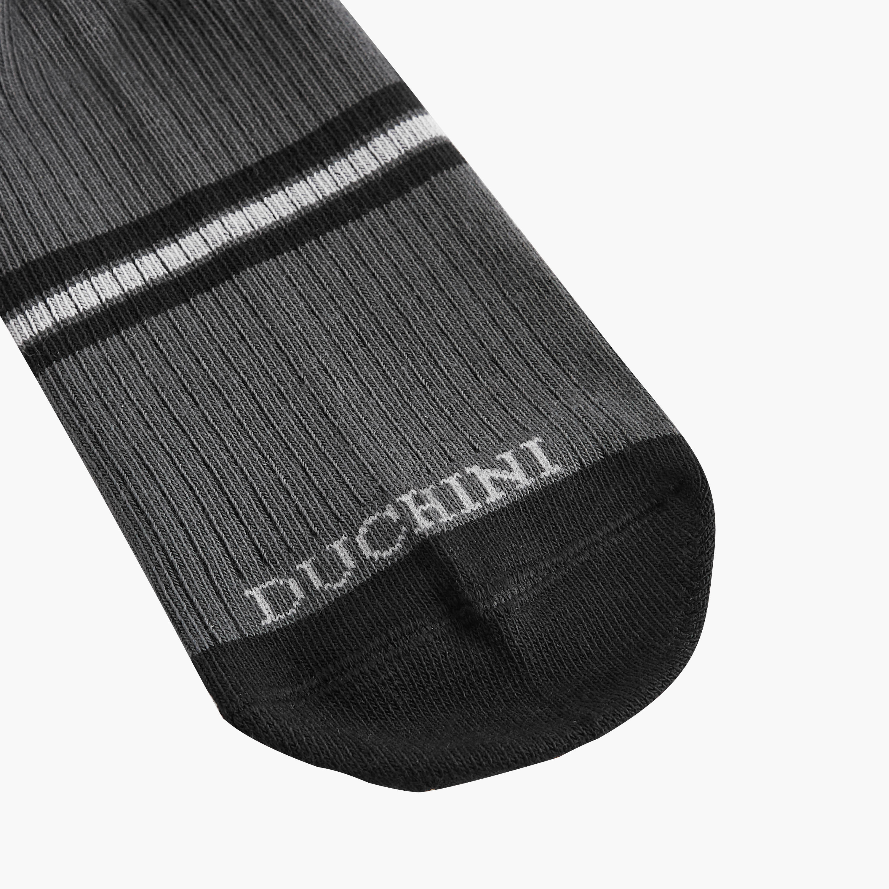 Duchini Striped Ankle Length Socks - Set of 5-men-socks-image-3