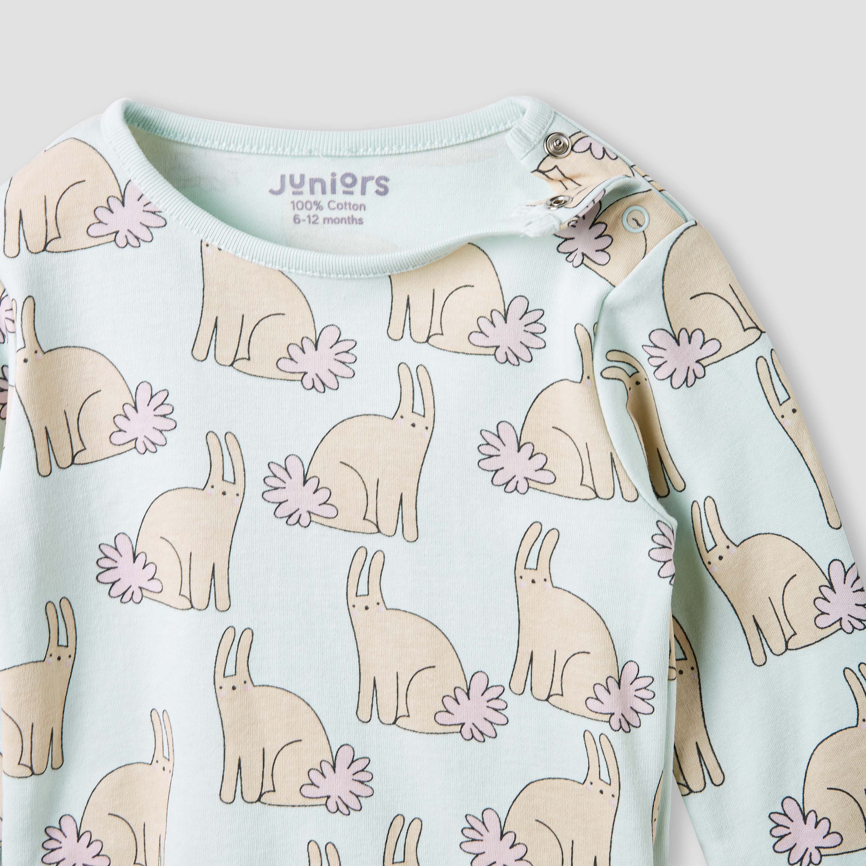 Juniors Animal Print T-shirt and Pyjamas - Set of 4-baby-girls-clothing-nightwear-pyjamasets-image-10