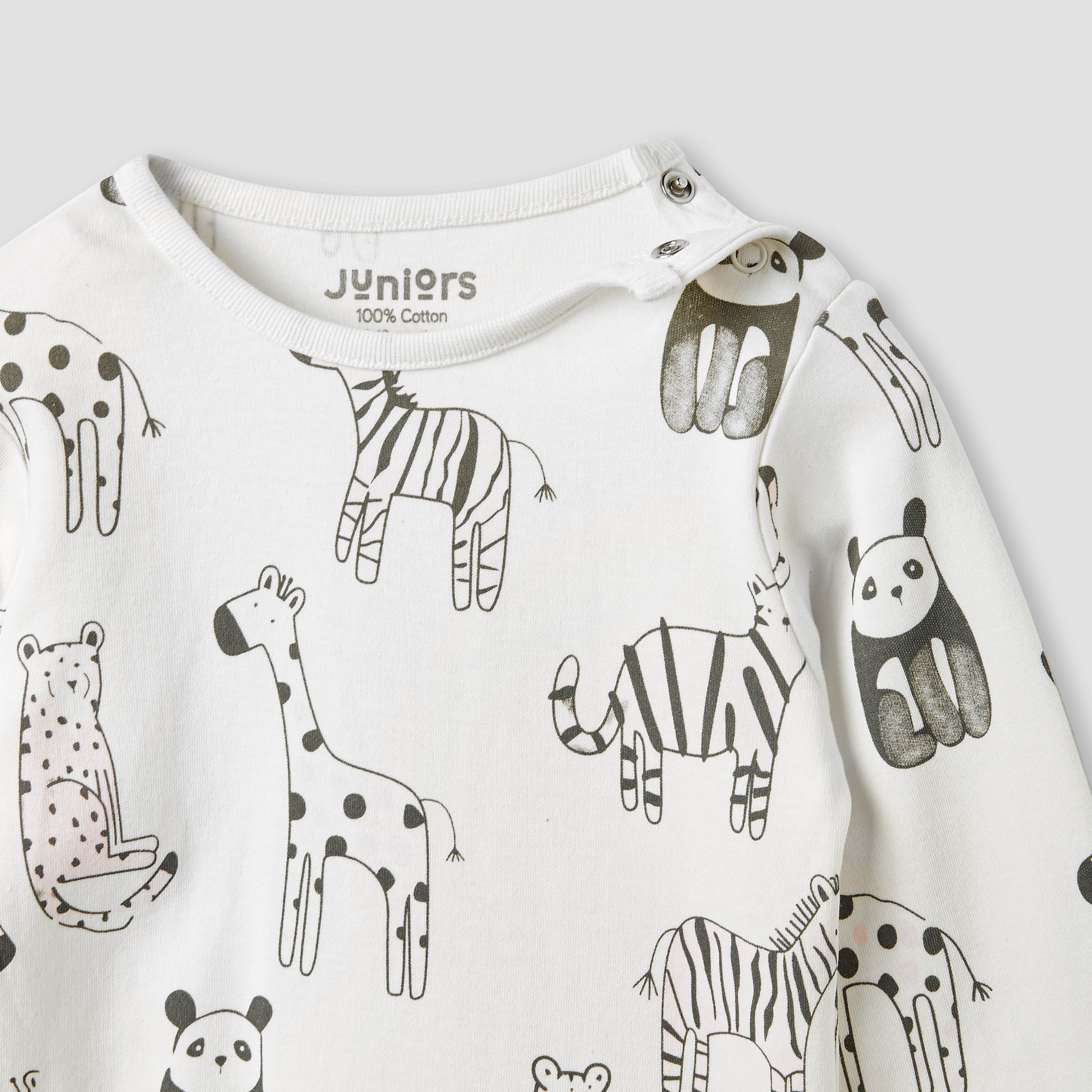 Juniors Printed T-shirt and Pyjamas - Set of 4-baby-girls-clothing-nightwear-pyjamasets-image-10
