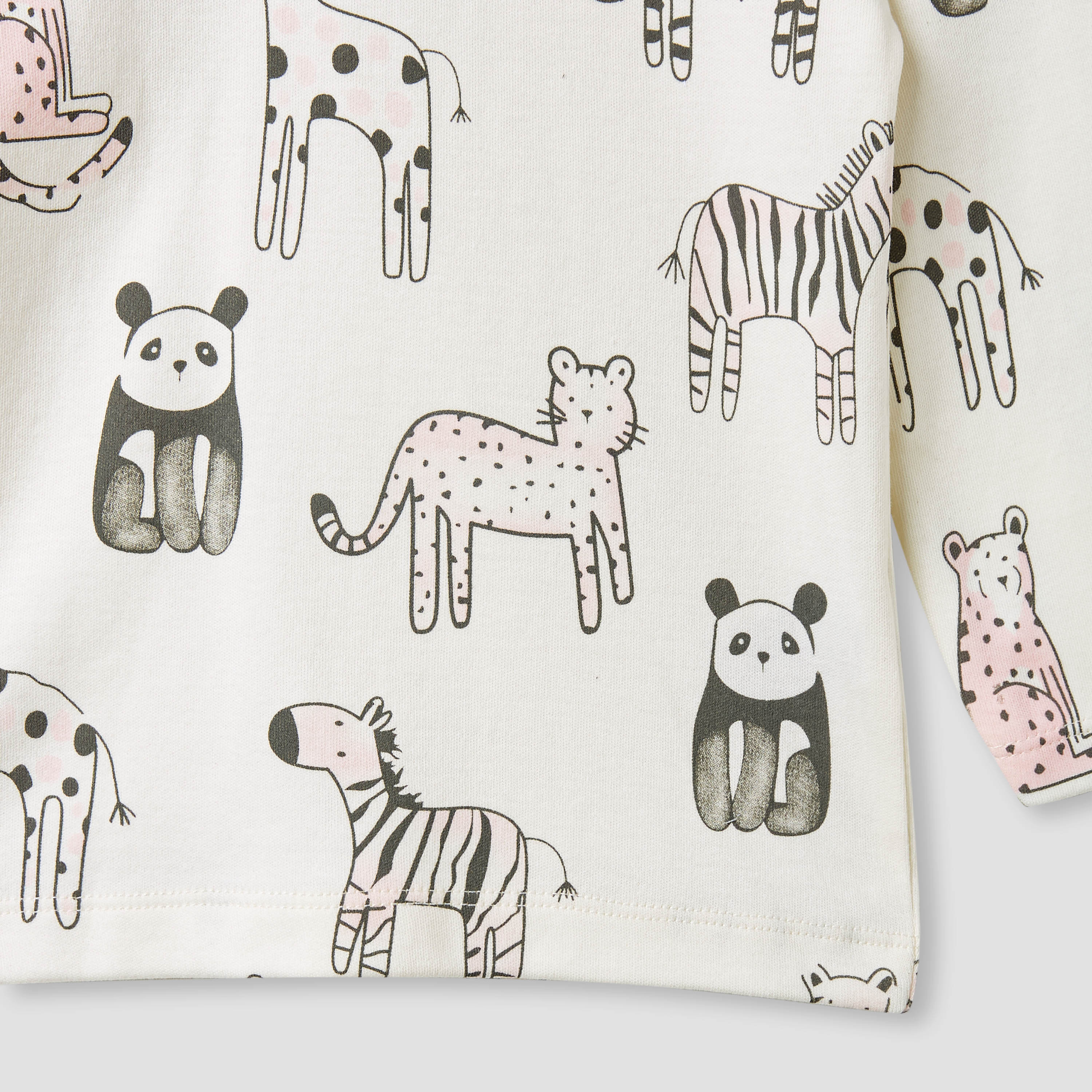 Juniors Printed T-shirt and Pyjamas - Set of 4-baby-girls-clothing-nightwear-pyjamasets-image-11